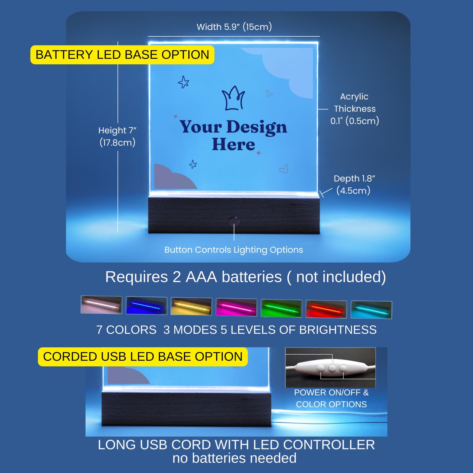 AMAZING BOSS Acrylic Plaque with LED Lamp Option