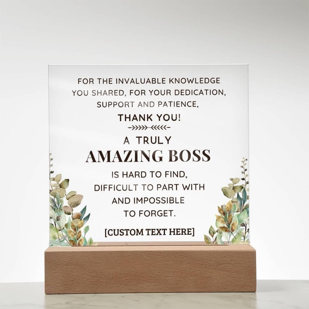 AMAZING BOSS Acrylic Plaque with LED Lamp Option