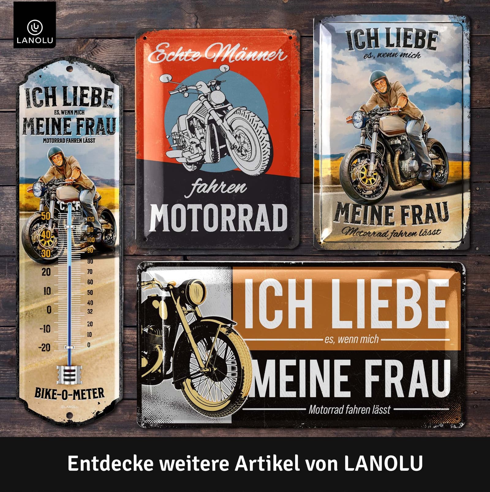 Cartel de chapa vintage para motoristas, foto 6