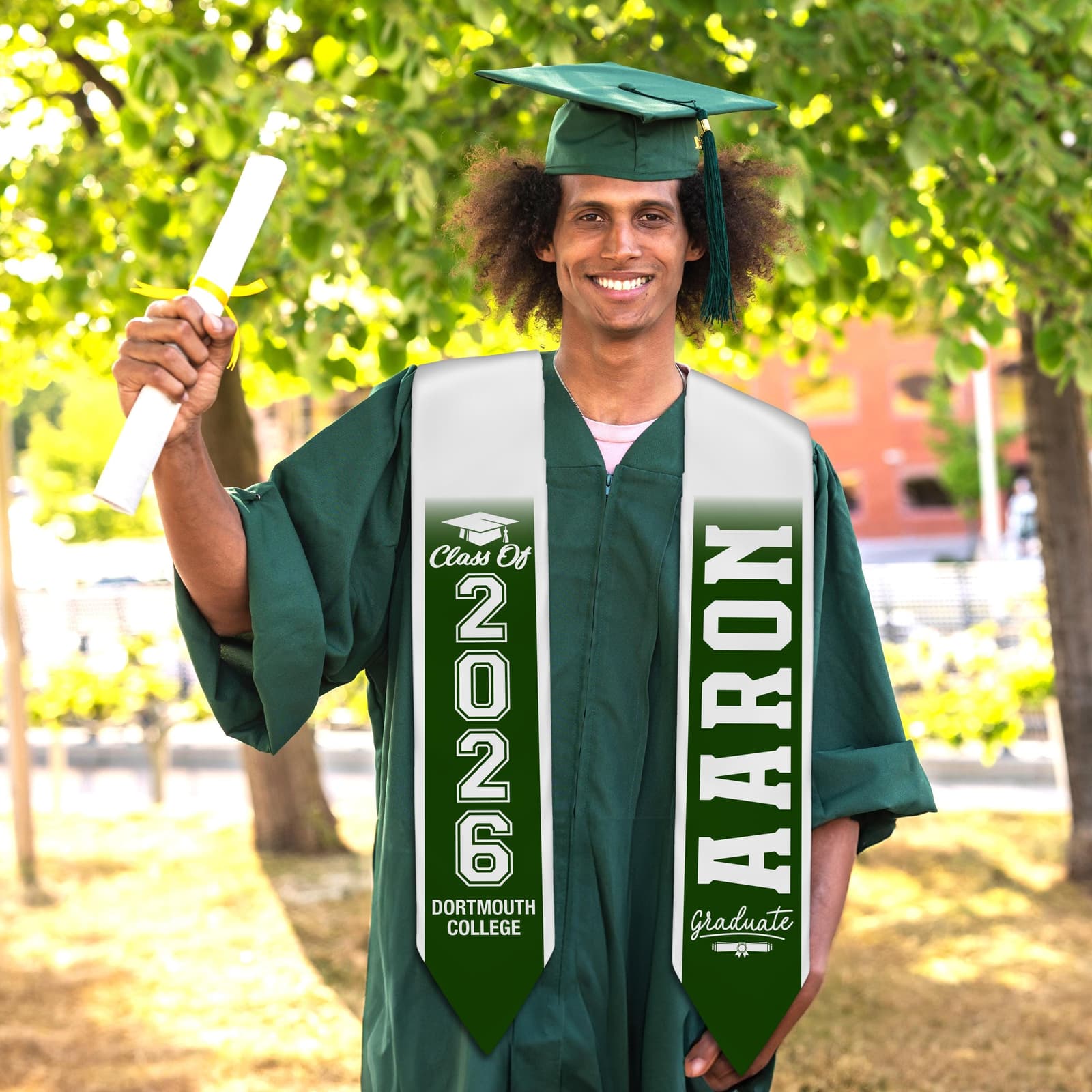 Estola de graduación personalizada con nombre y año, foto 6