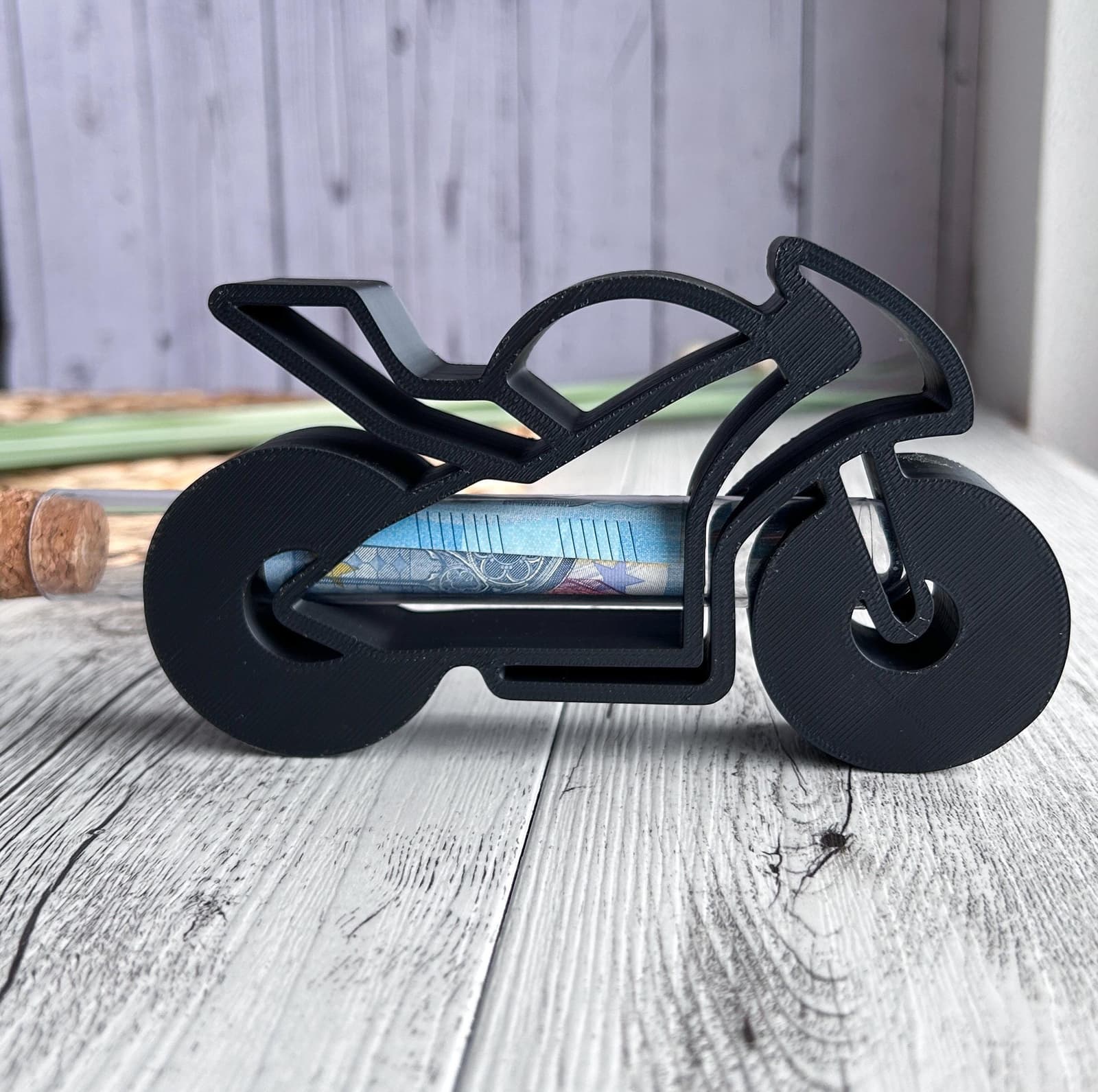 Soporte de diseño para regalar dinero en moto, foto 15