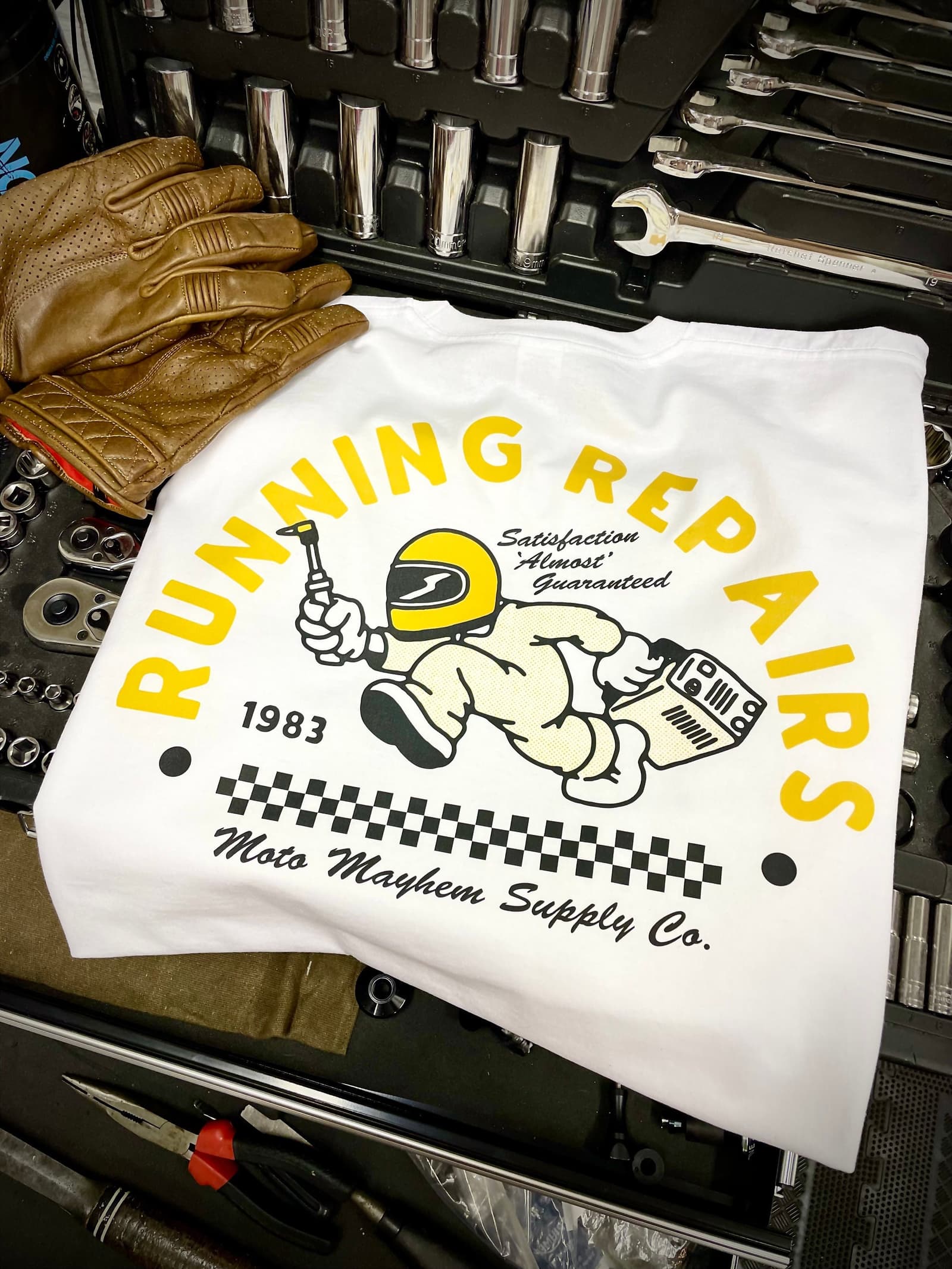 Camiseta de mecánico de moto Running Repairs, foto 3
