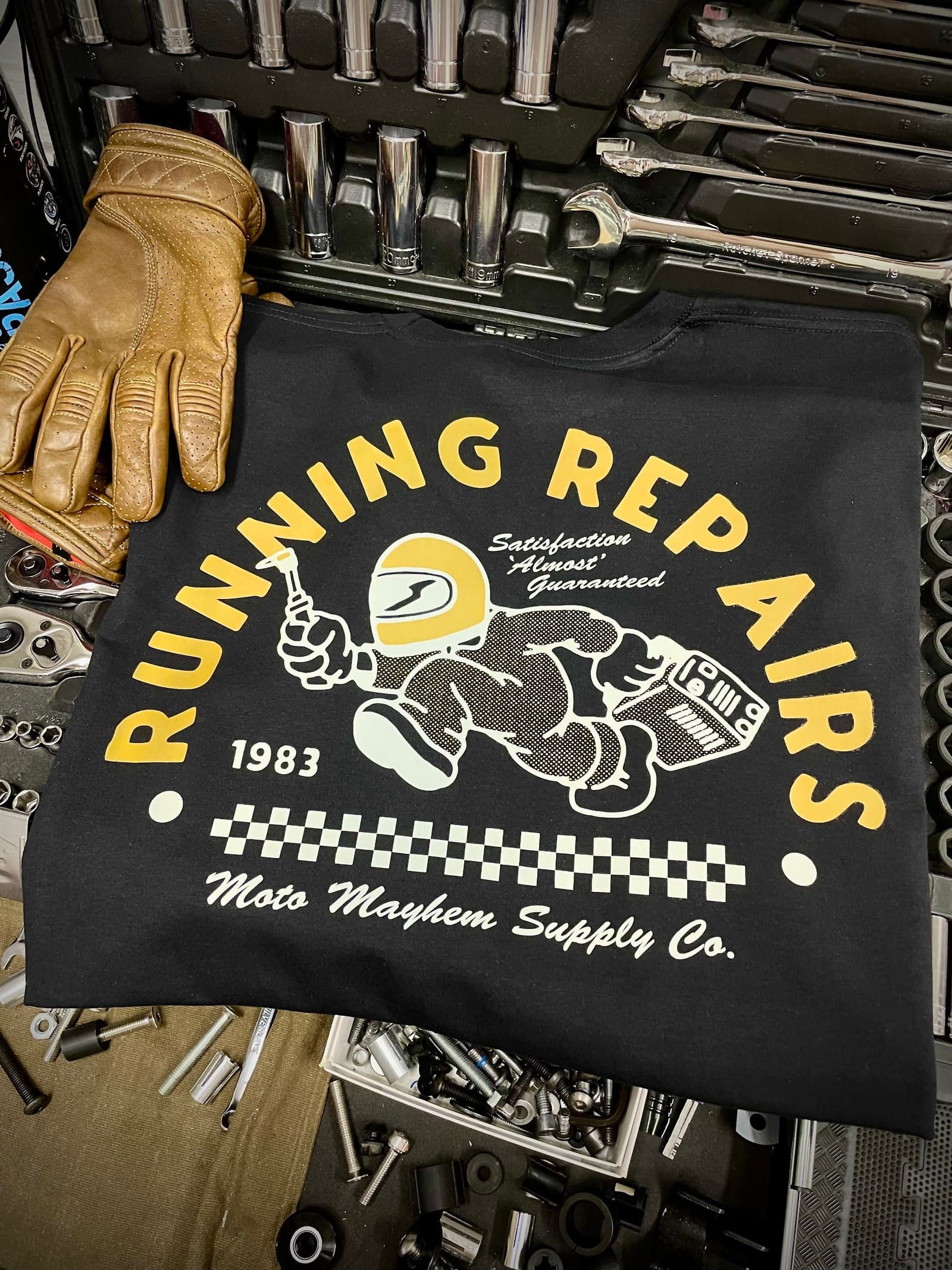 Camiseta de mecánico de moto Running Repairs, foto 4
