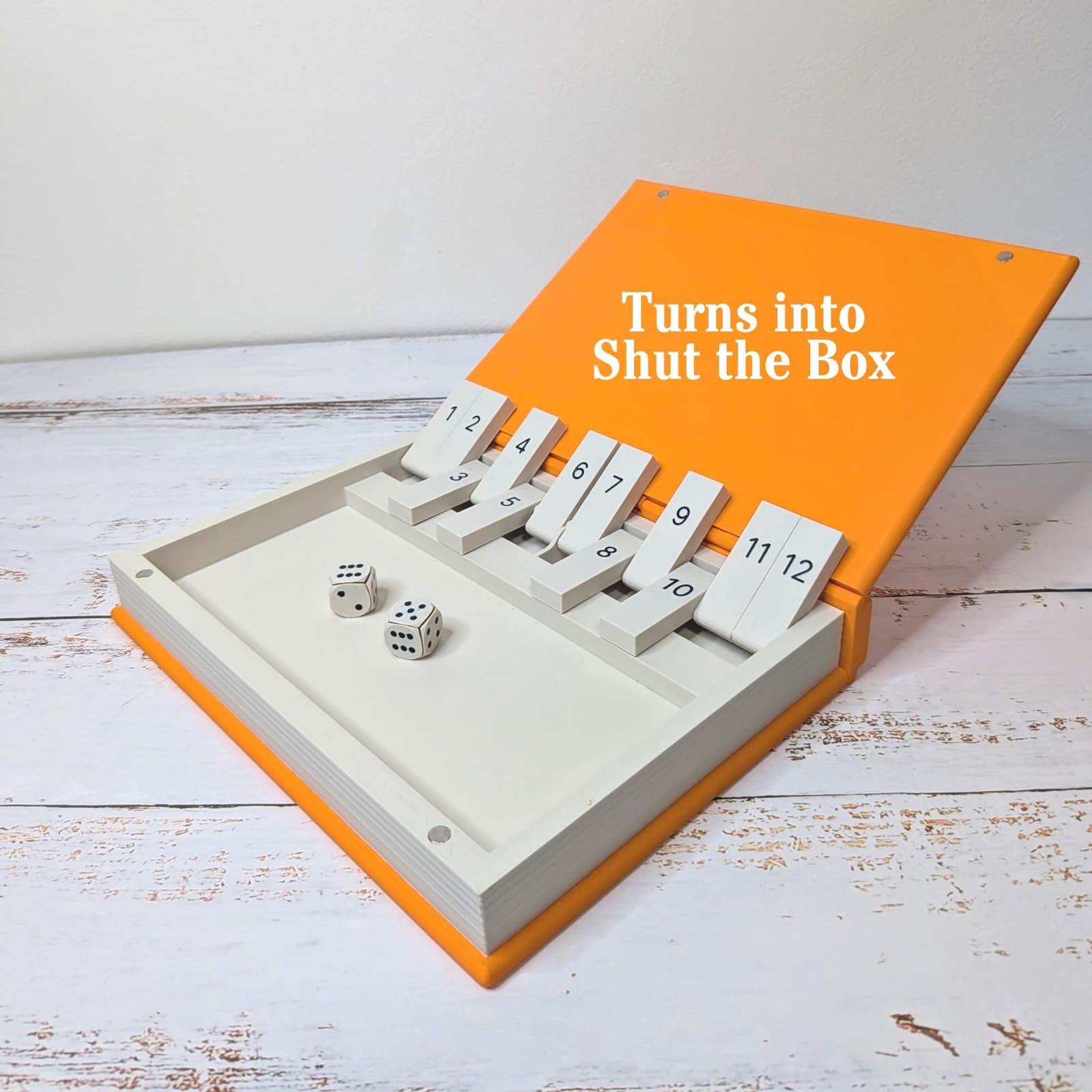 Juego de mesa Shut the Box en estuche de libro, foto 2