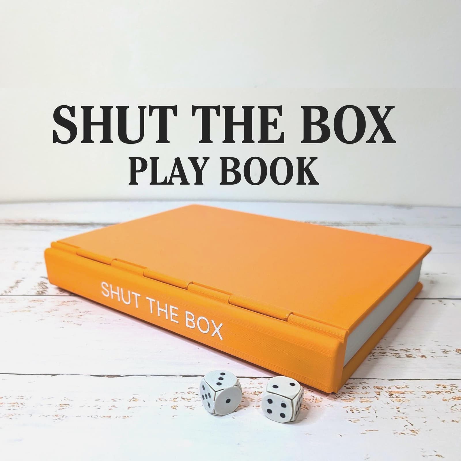 Juego de mesa Shut the Box en estuche de libro
