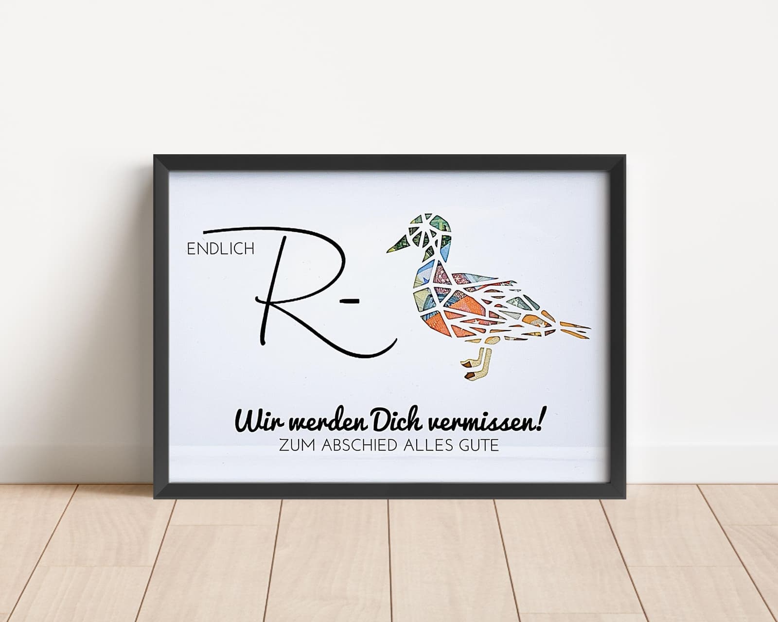 Cuadro personalizado de jubilación para regalar dinero,