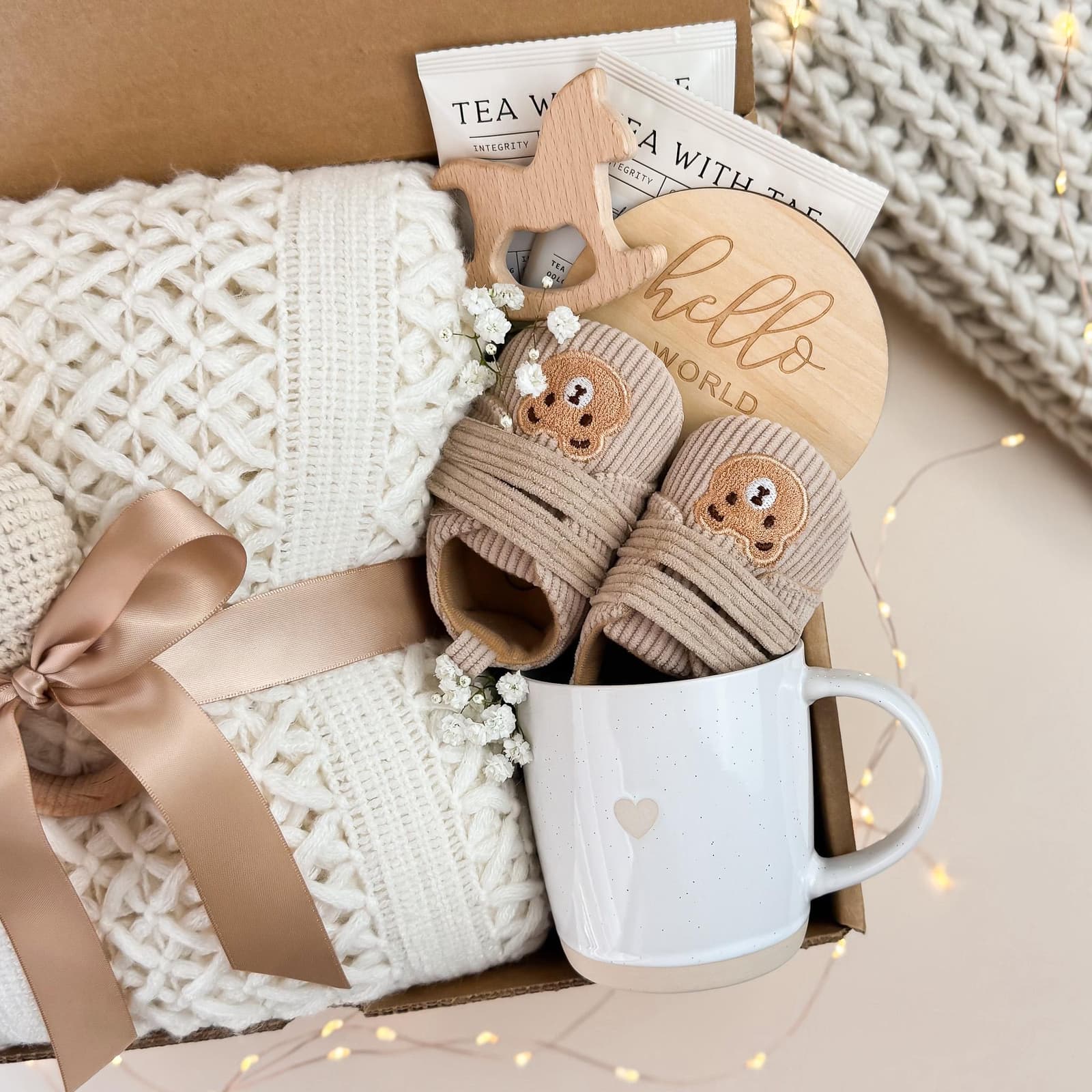 Cesta de regalo para recién nacido y mamá, foto 9