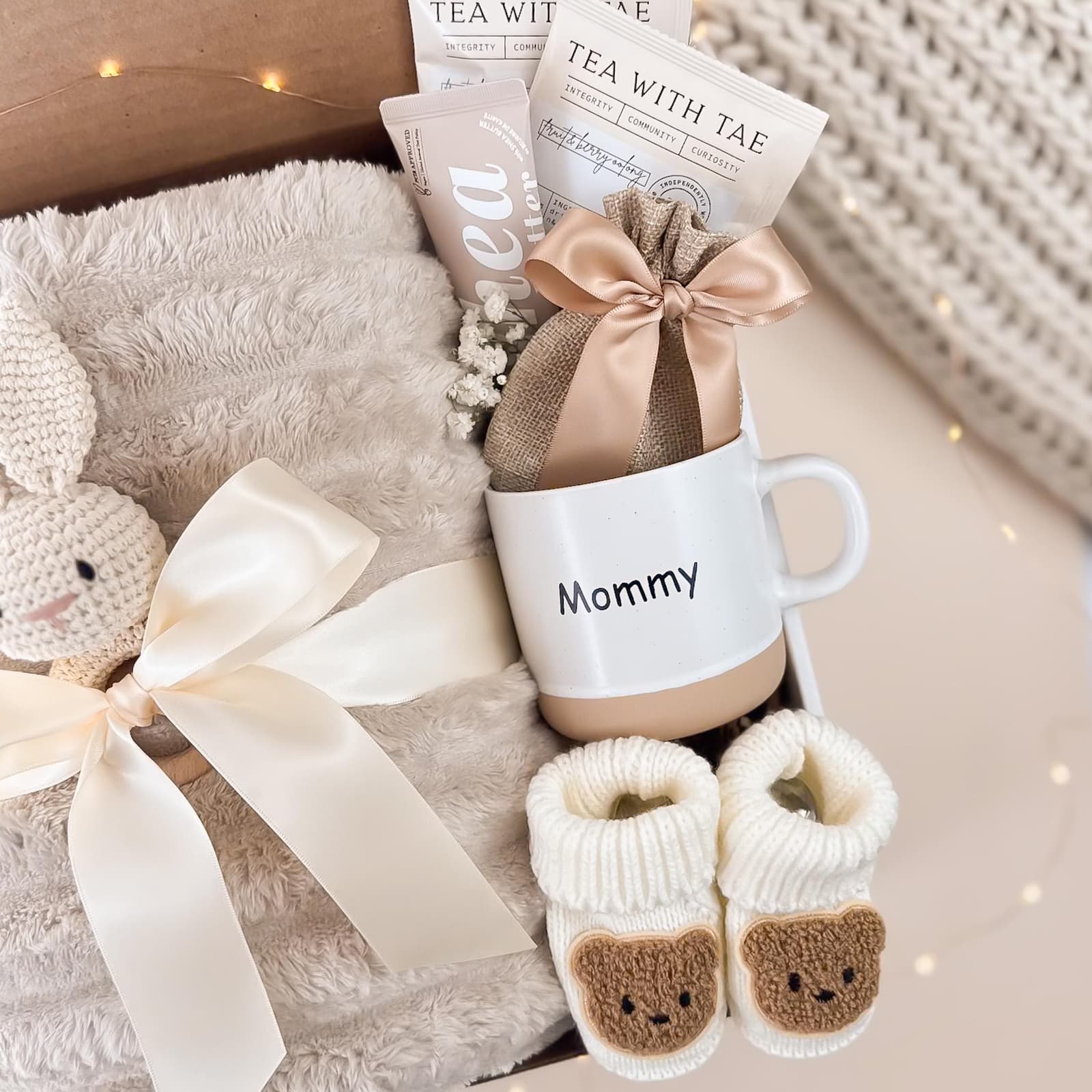 Cesta de regalo para recién nacido y mamá, foto 13