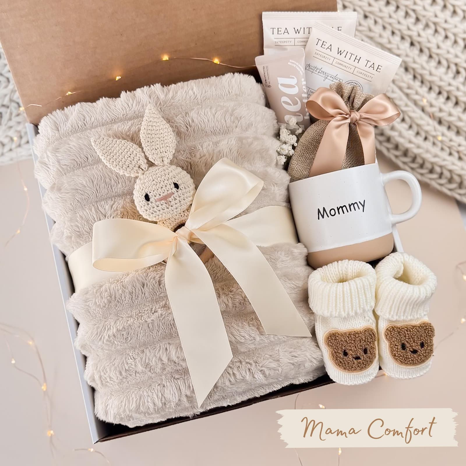 Cesta de regalo para recién nacido y mamá, foto 12