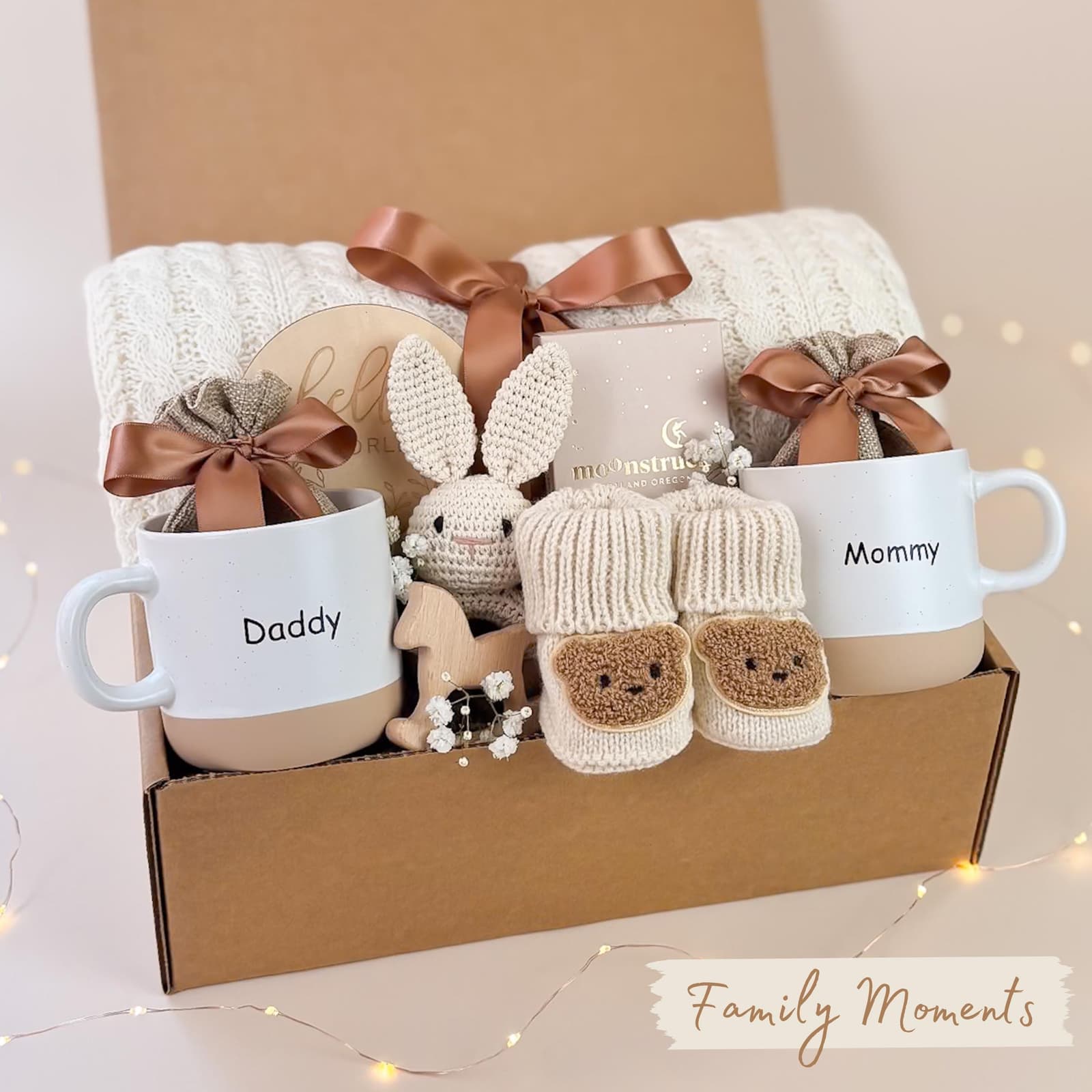 Cesta de regalo para recién nacido y mamá, foto 6