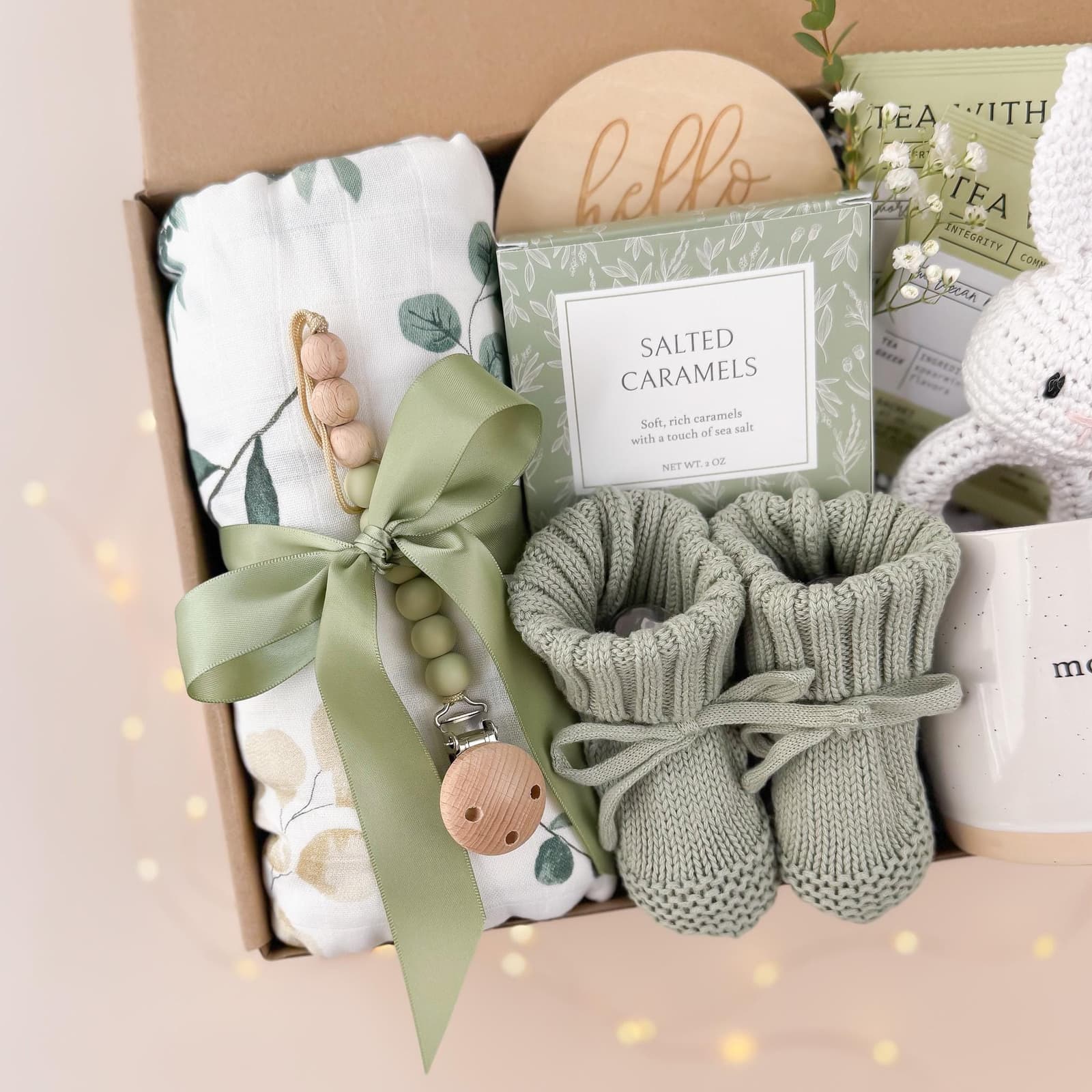 Cesta de regalo para recién nacido y mamá, foto 4
