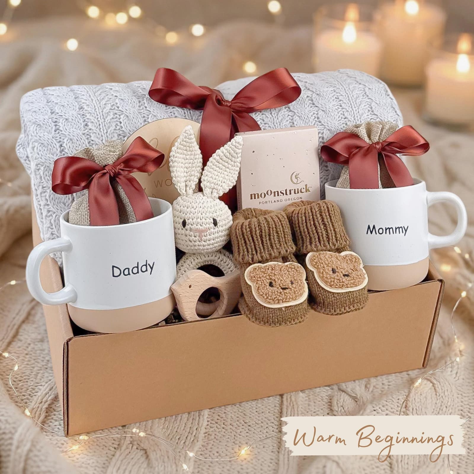 Cesta de regalo para recién nacido y mamá, foto 7