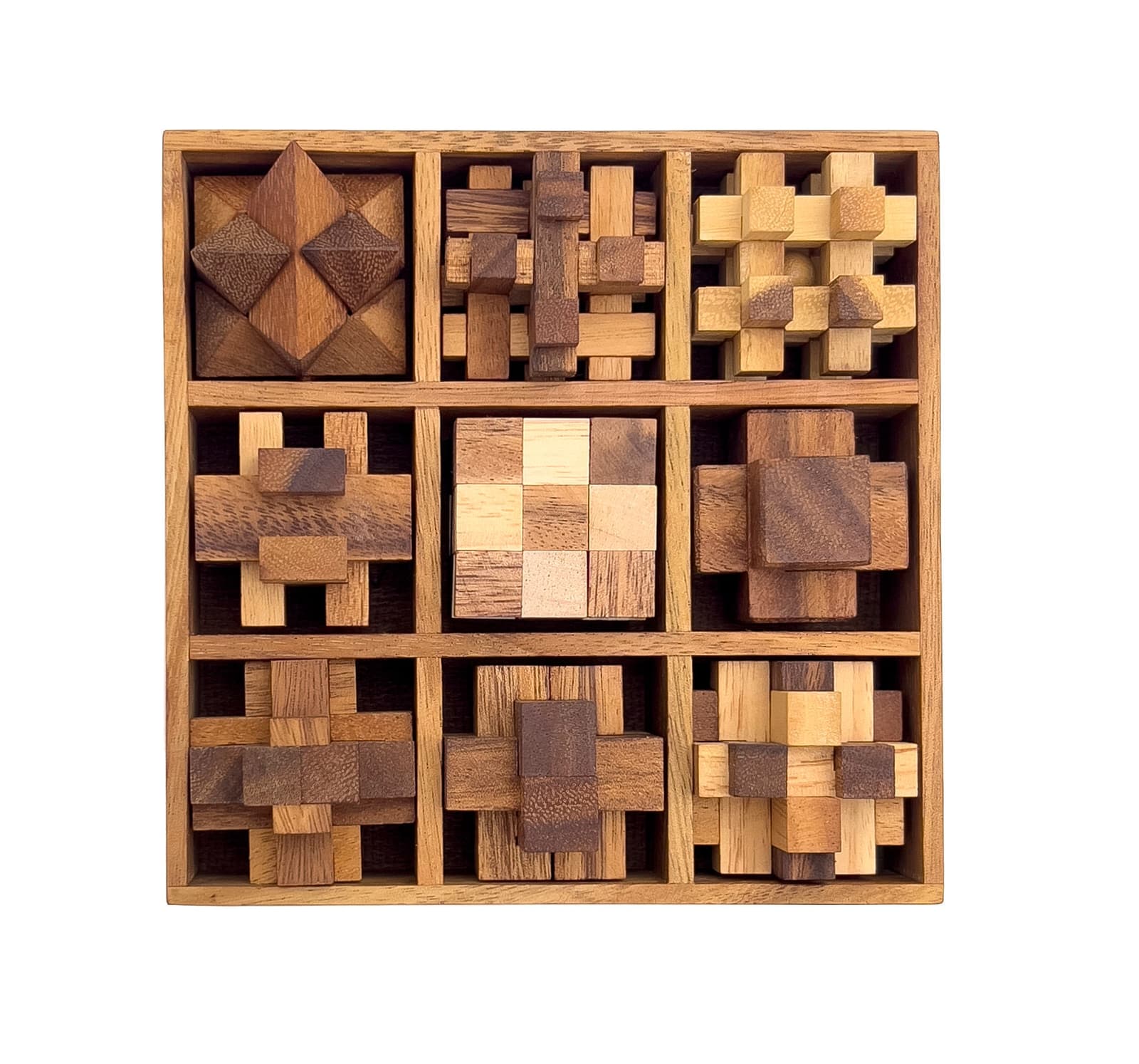 Detalle del cubo serpiente de madera