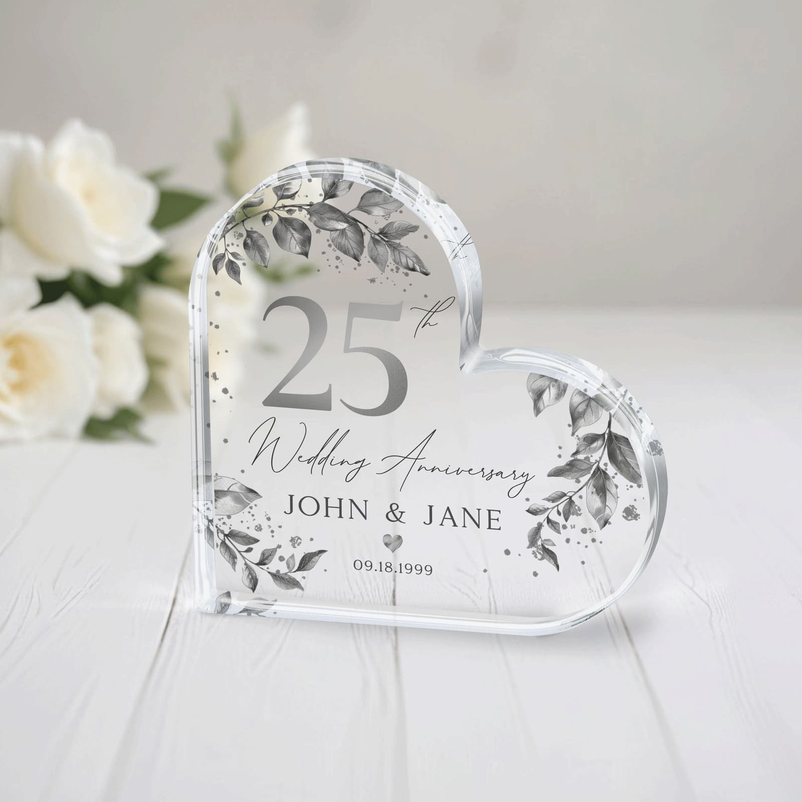 Placa personalizada de bodas de plata