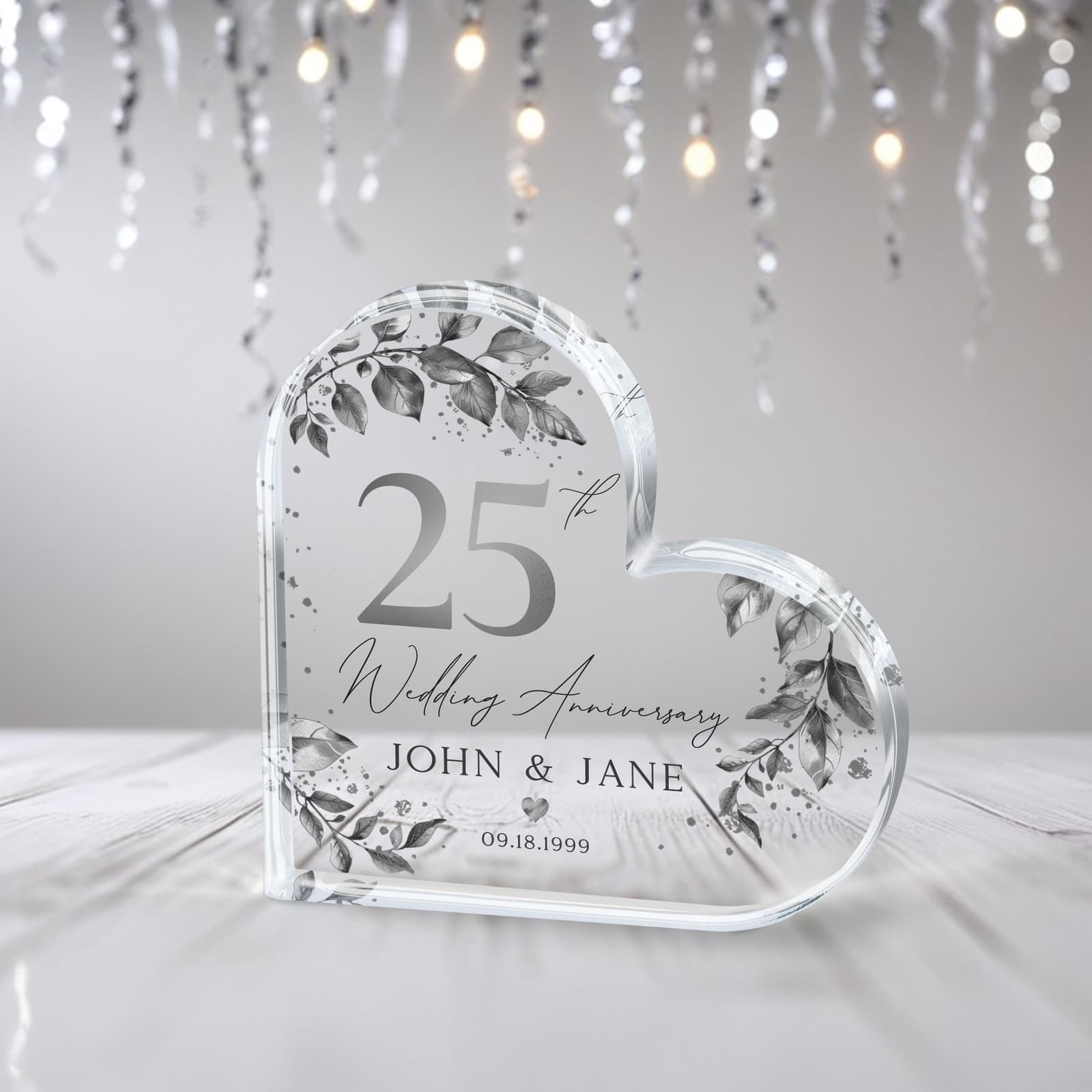 Placa personalizada de bodas de plata, foto 2