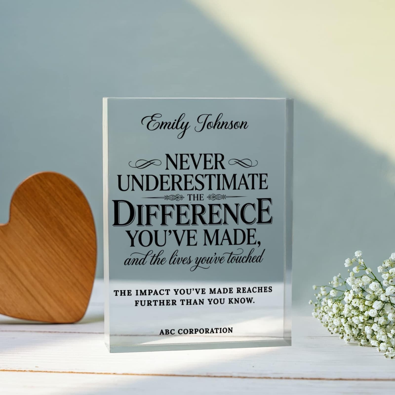 Placa de metacrilato personalizada para compañero, foto 5