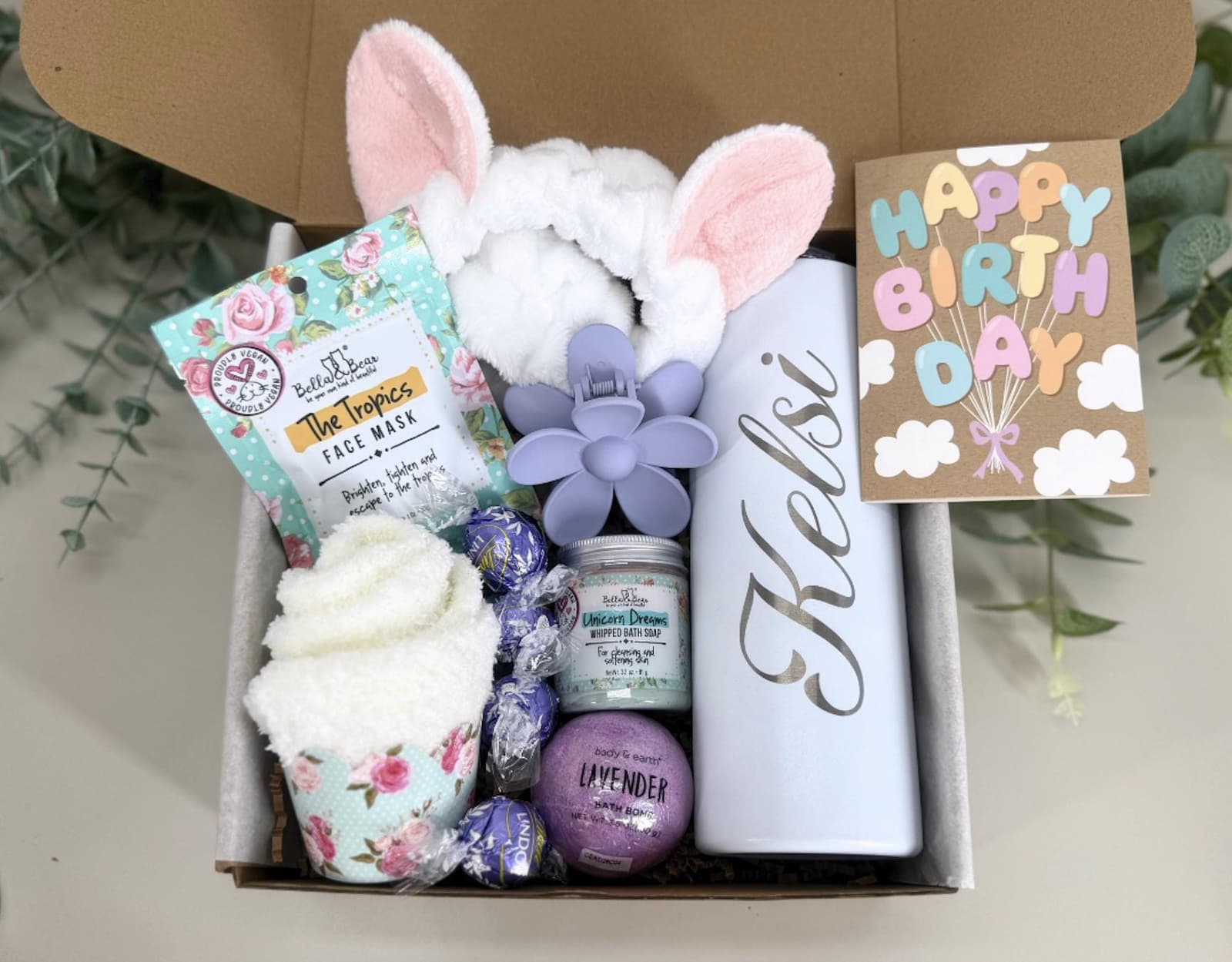 Caja de regalo tipo spa para adolescentes