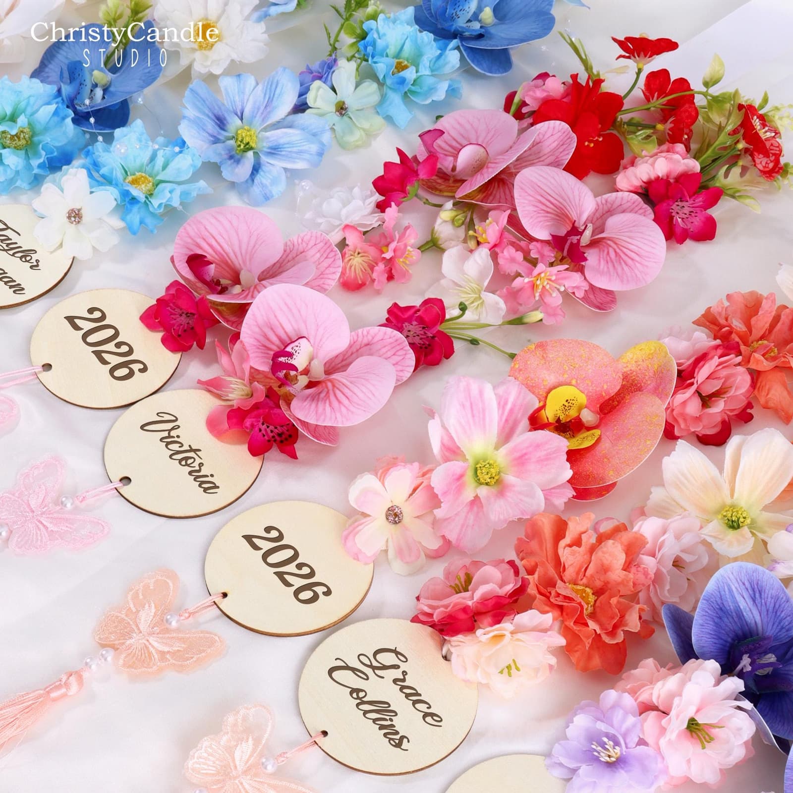 Estola de flores personalizada para graduación, foto 4