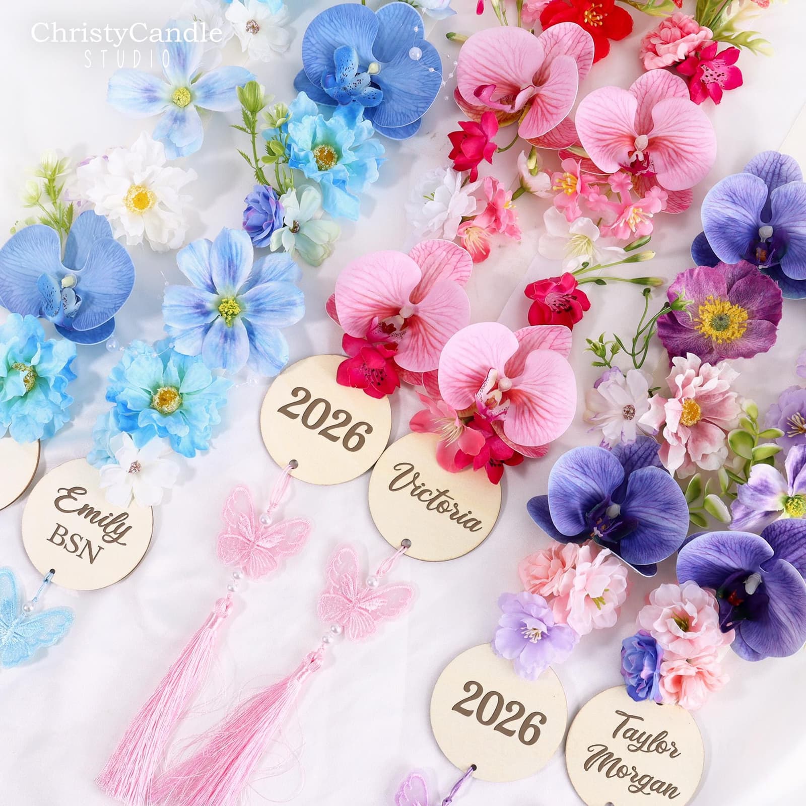 Estola de flores personalizada para graduación, foto 12