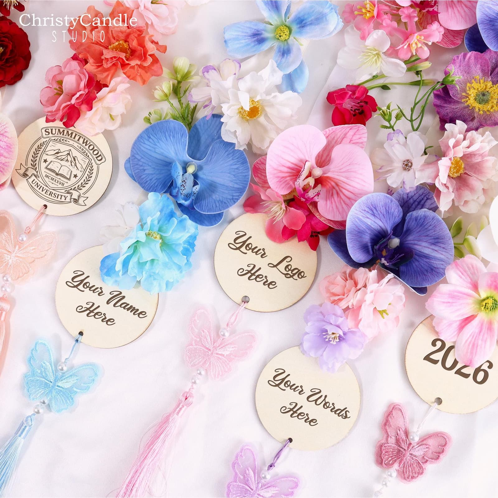 Estola de flores personalizada para graduación, foto 7