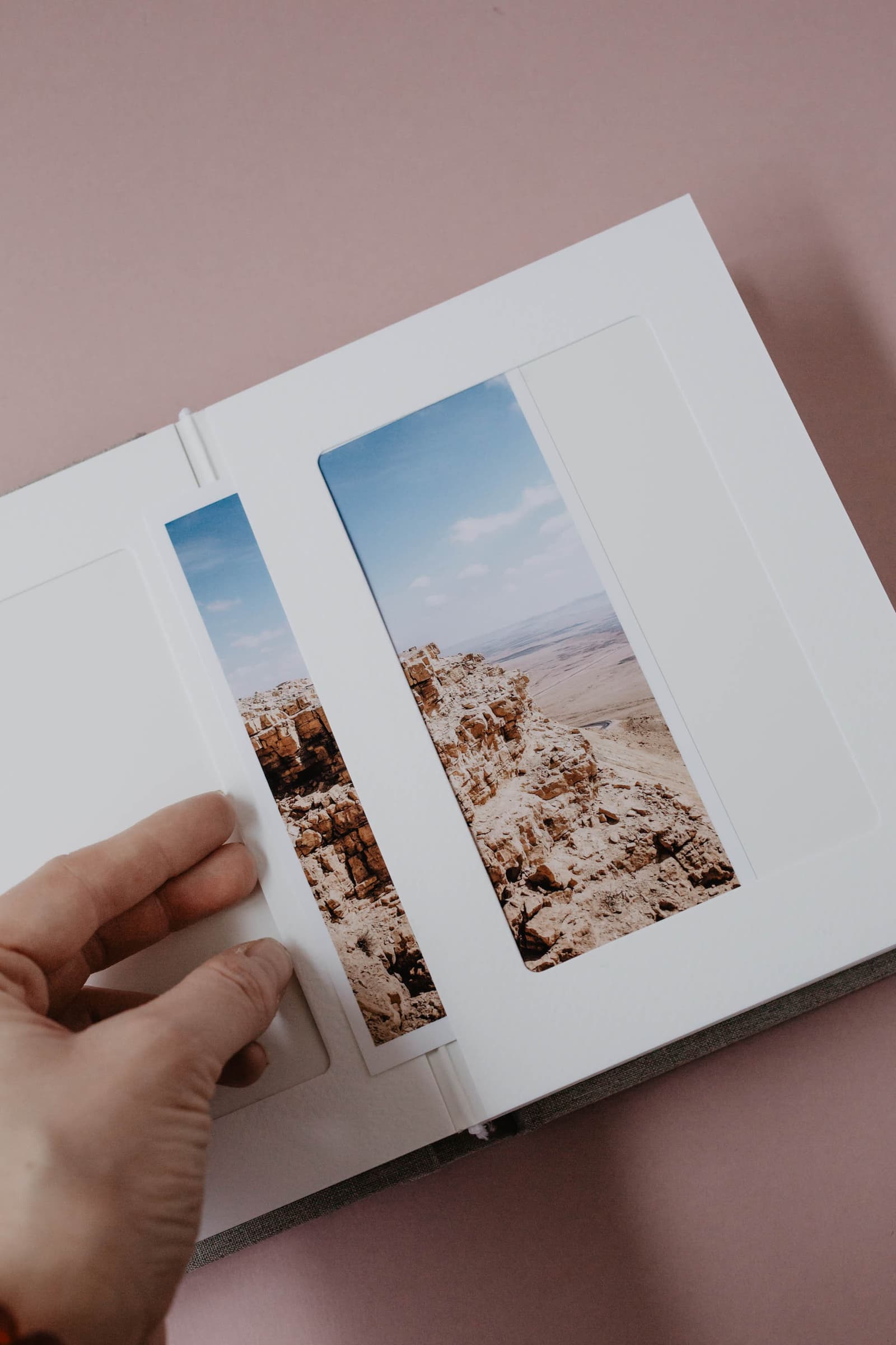 Álbum de fotos de lino blanco personalizado, foto 5