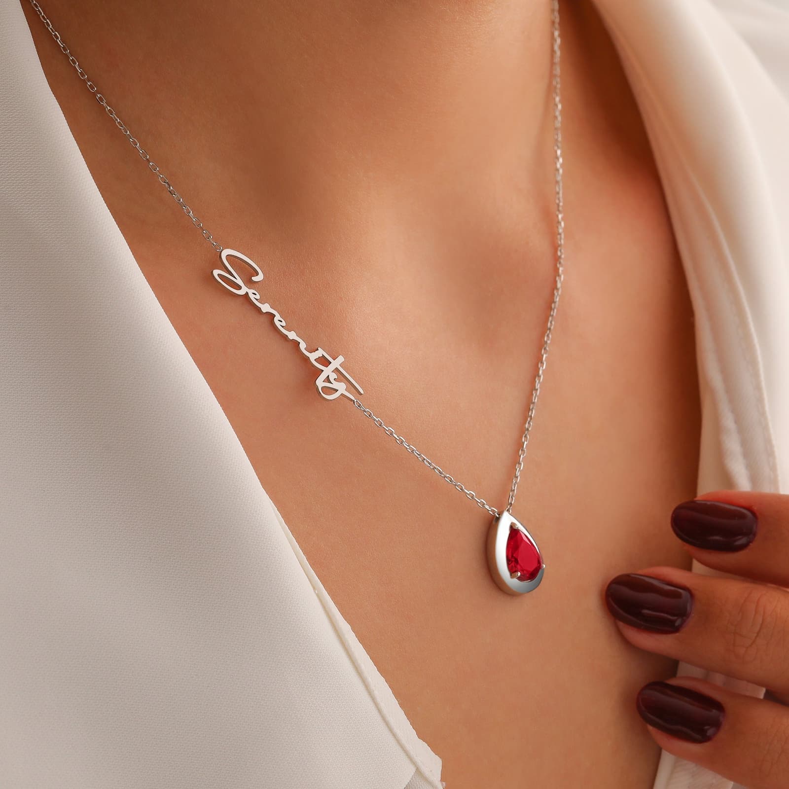 collar con nombre y piedra de junio de joyeria, foto 11