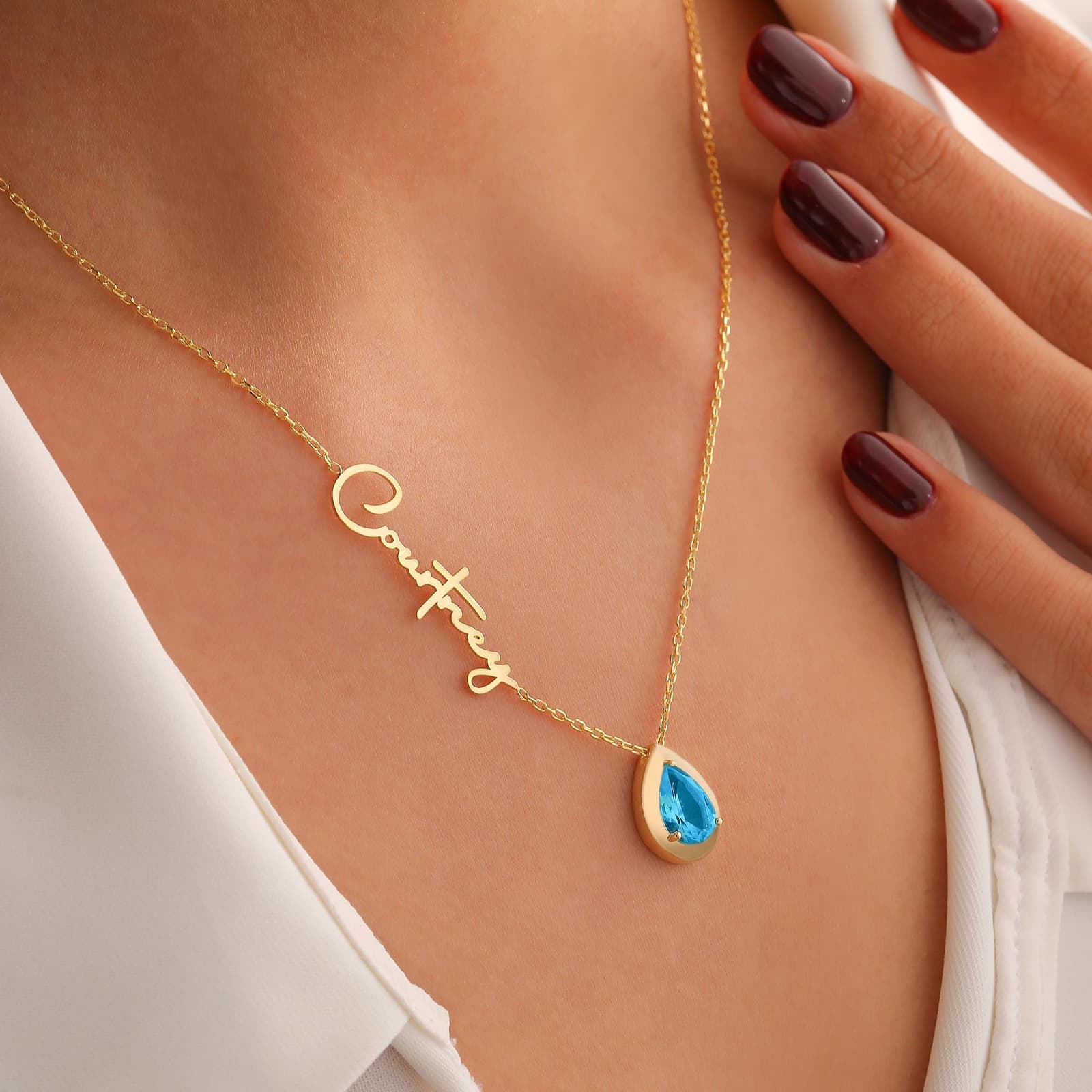 collar con nombre y piedra de junio de joyeria, foto 13