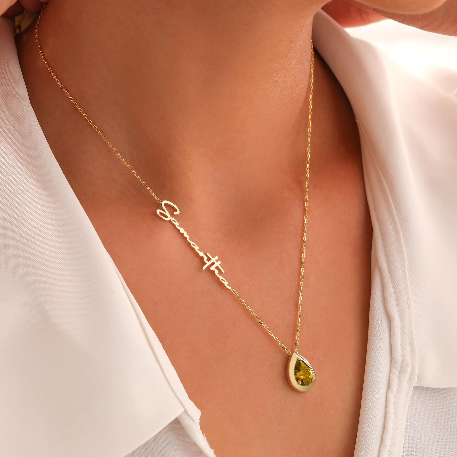 collar con nombre y piedra de junio de joyeria, foto 7
