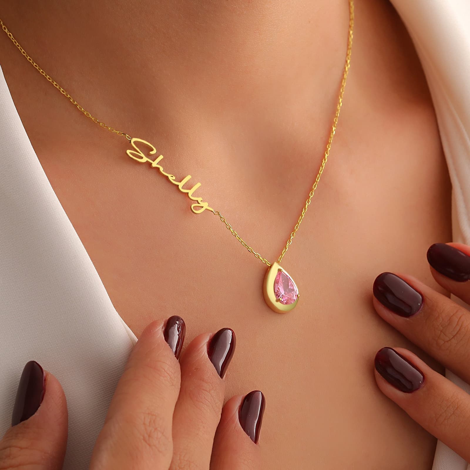 collar con nombre y piedra de junio de joyeria, foto 2