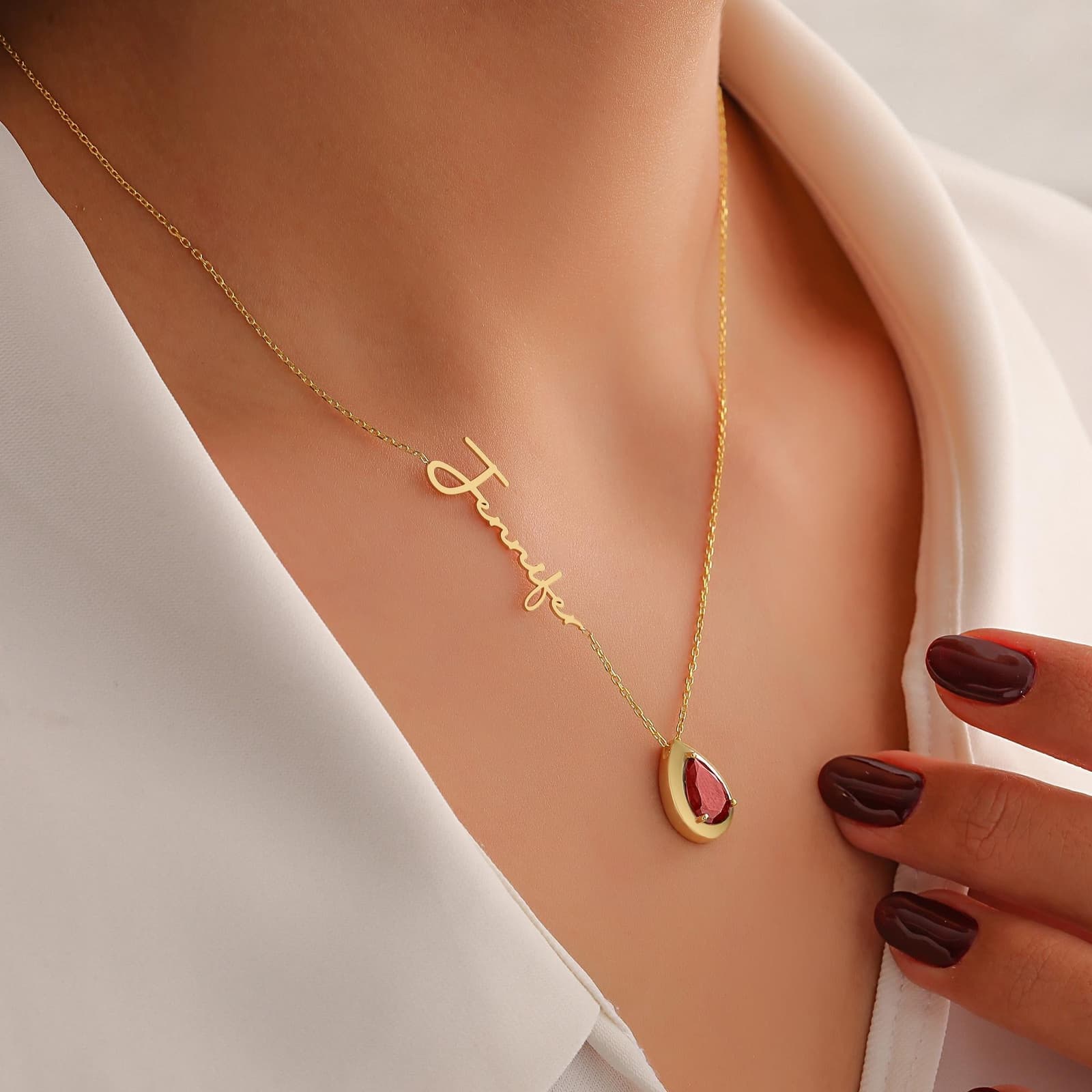 collar con nombre y piedra de junio de joyeria, foto 9