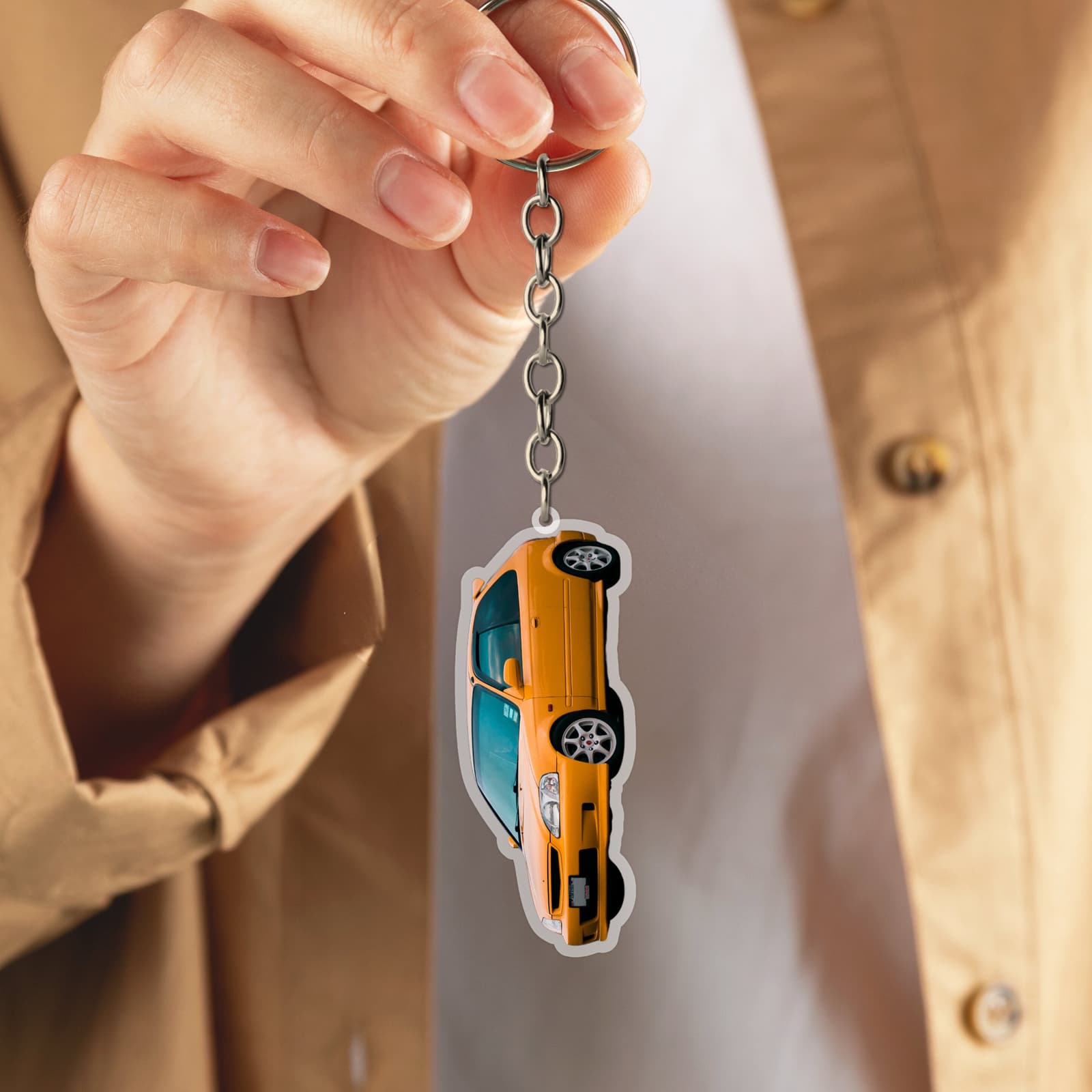 Llavero acrílico personalizado con la foto de tu coche o moto, foto 5