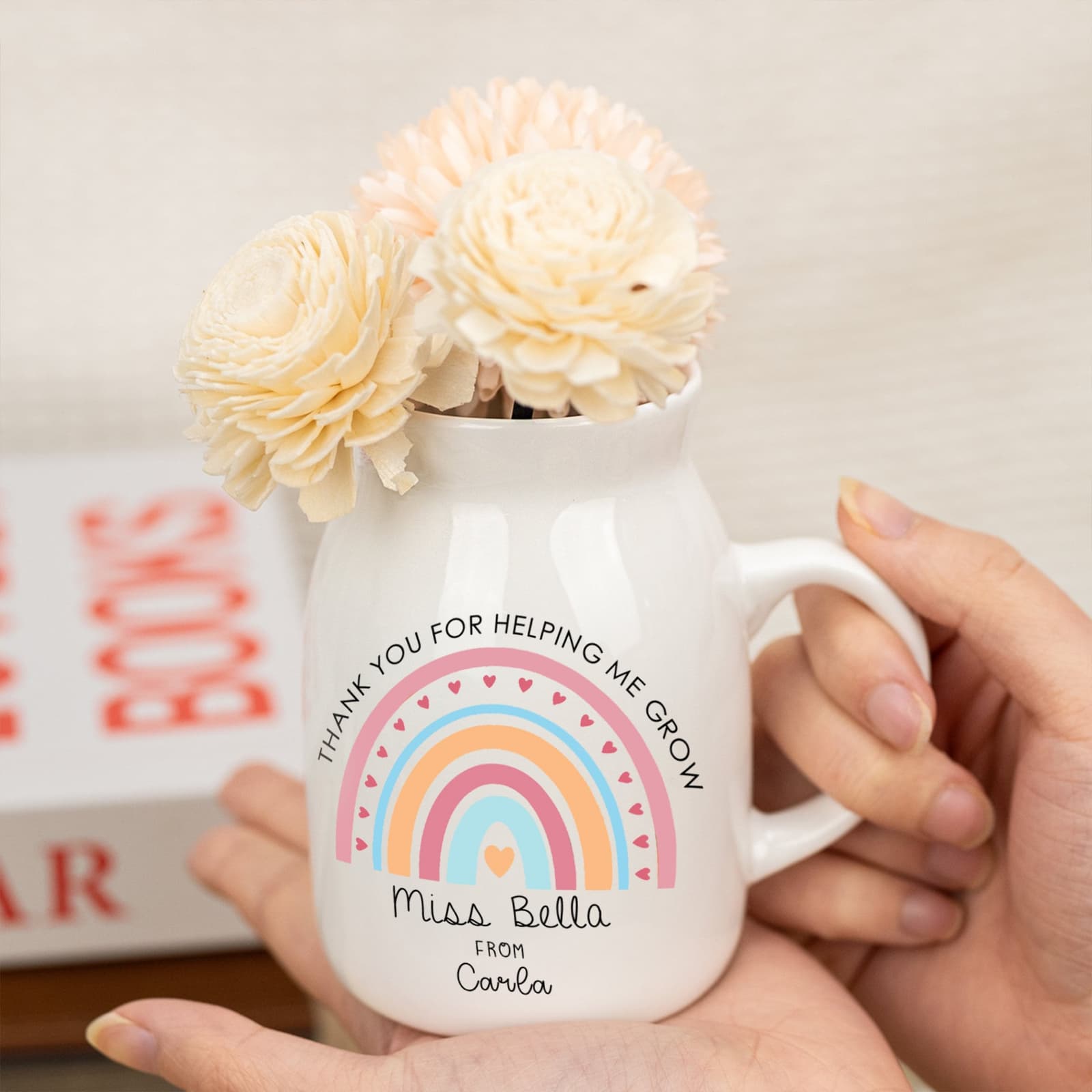 Florero de cerámica personalizado para profesores, foto 6