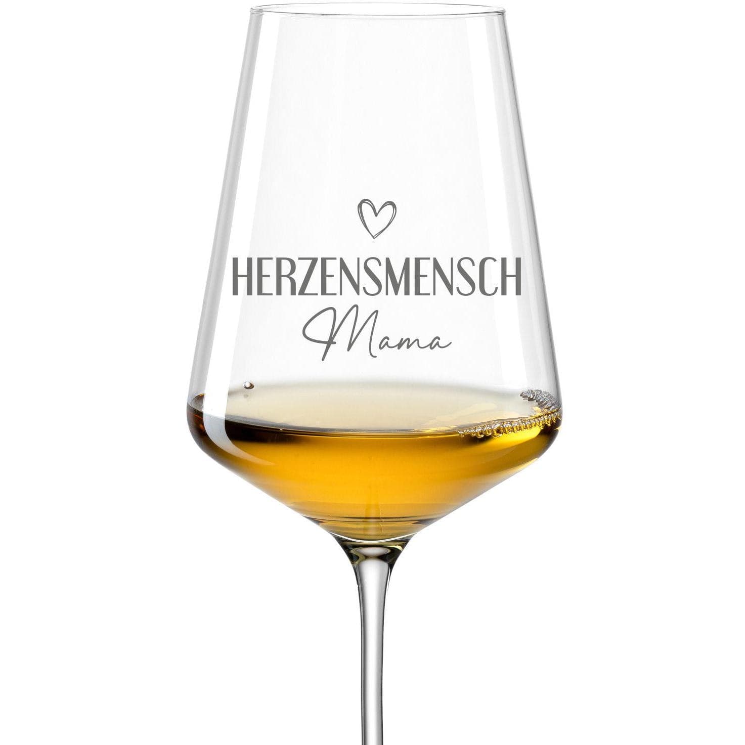Copa de vino grabada Herzensmensch, foto 2