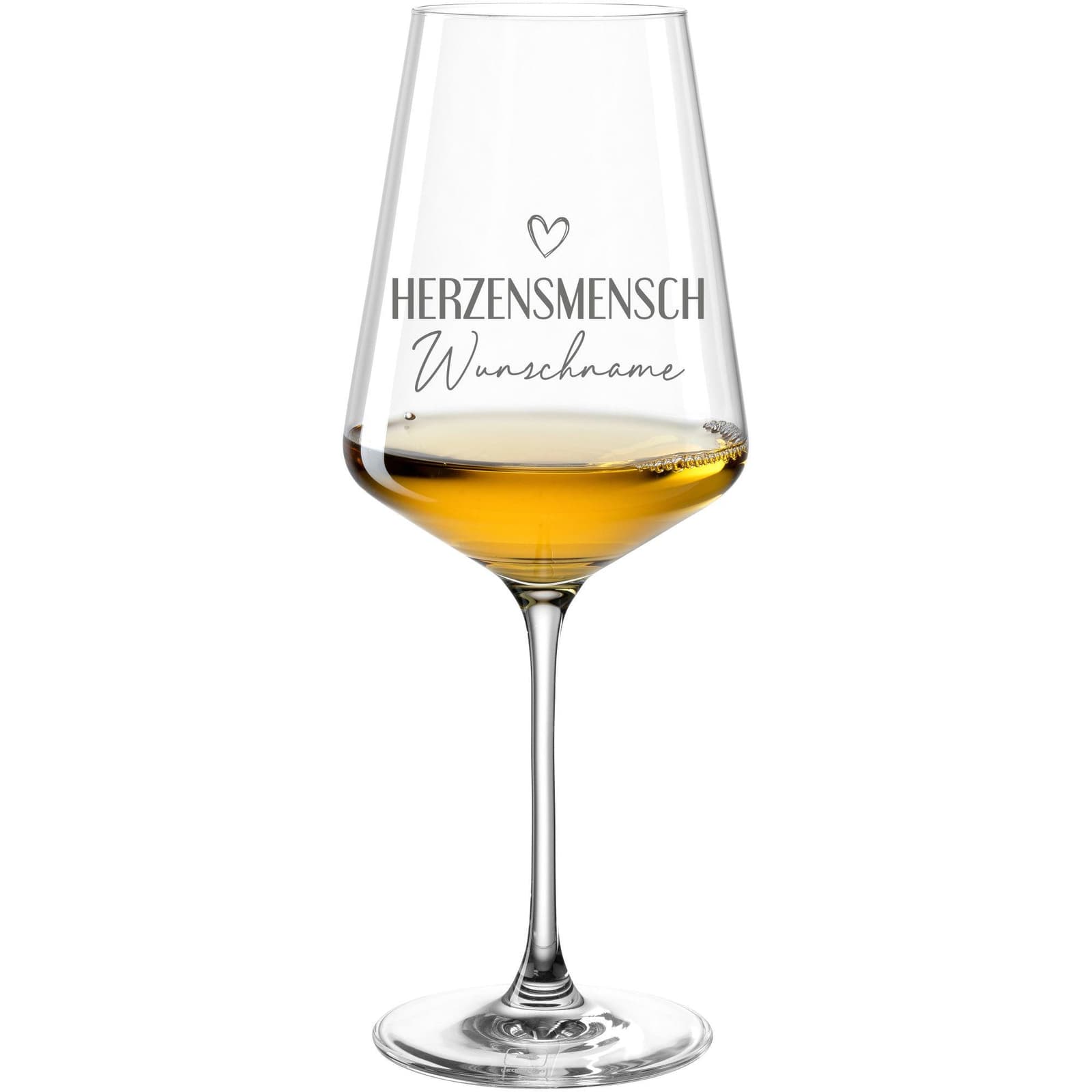 Copa de vino grabada Herzensmensch, foto 6