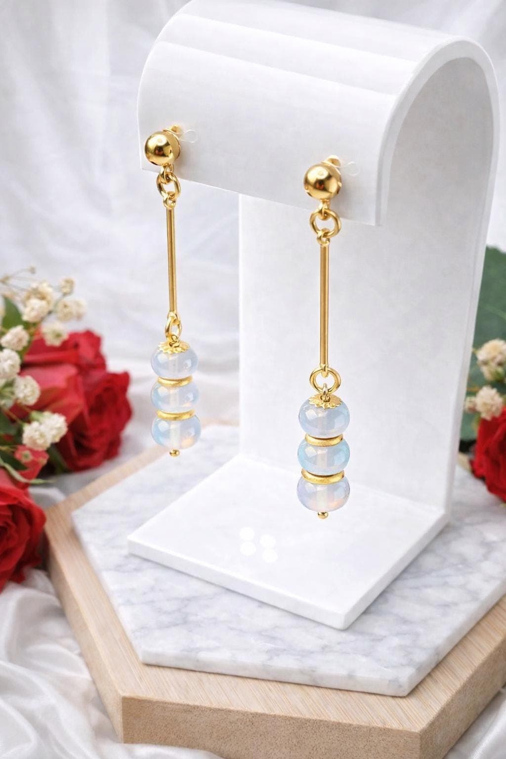 Pendientes colgantes de opalita, foto 8