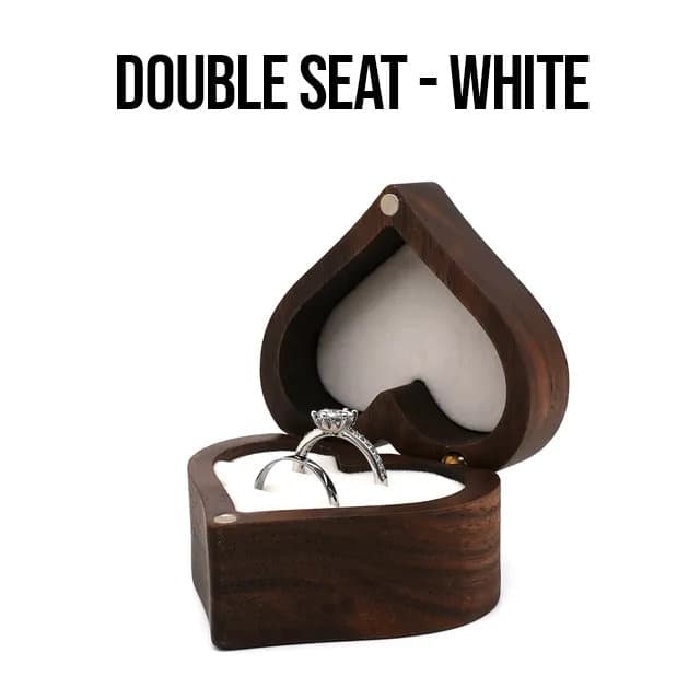 Caja de anillos de madera en forma de corazón, foto 7