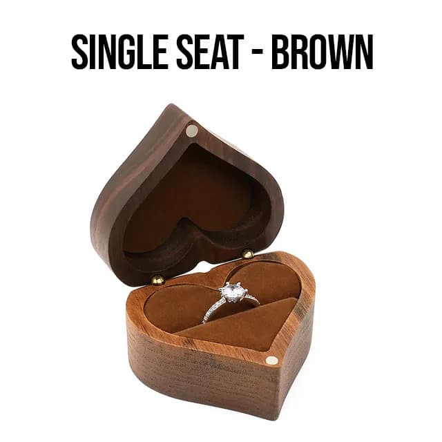 Caja de anillos de madera en forma de corazón, foto 9