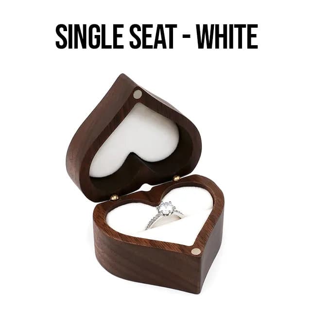 Caja de anillos de madera en forma de corazón, foto 10