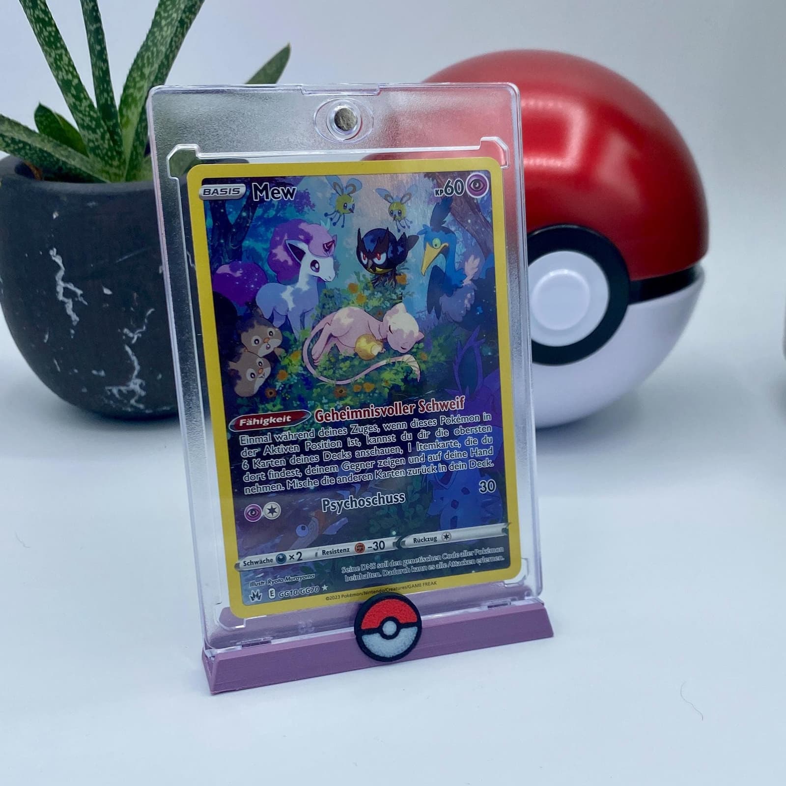 Soporte de cartas Pokémon con diseño de Pokéball