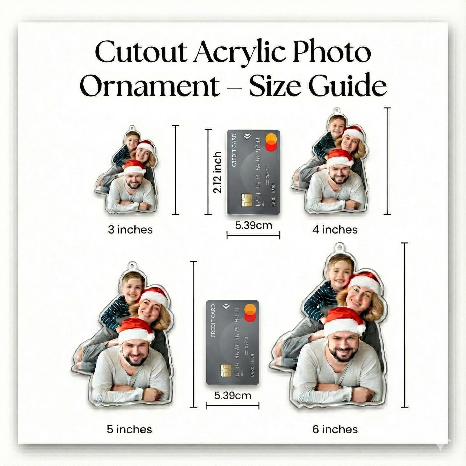 Adorno de Navidad personalizado con foto, foto 2