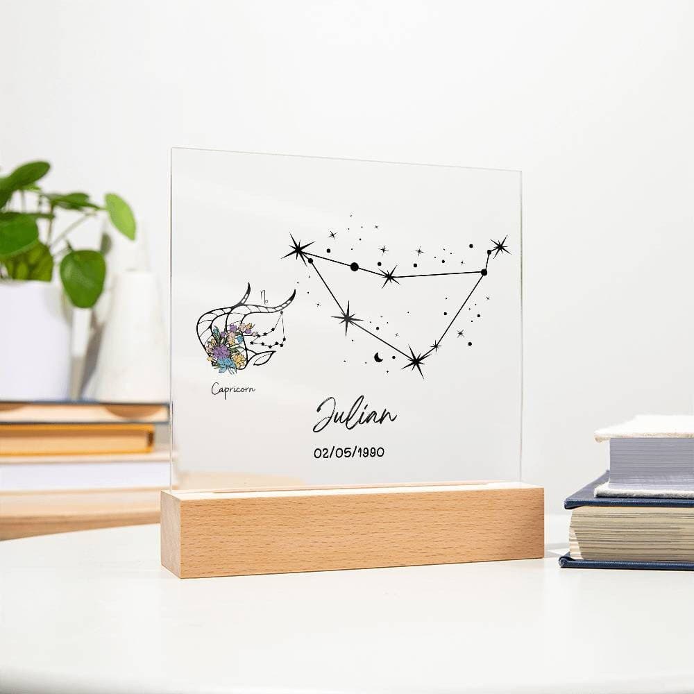 Placa acrílica personalizada signo Capricornio, foto 3