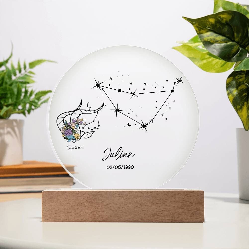 Placa acrílica personalizada signo Capricornio, foto 2