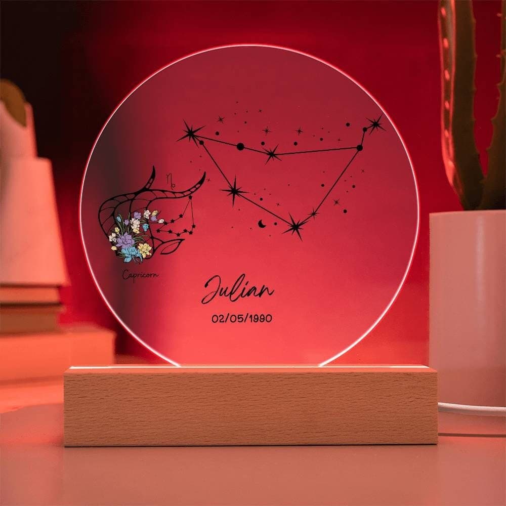 Placa acrílica personalizada signo Capricornio