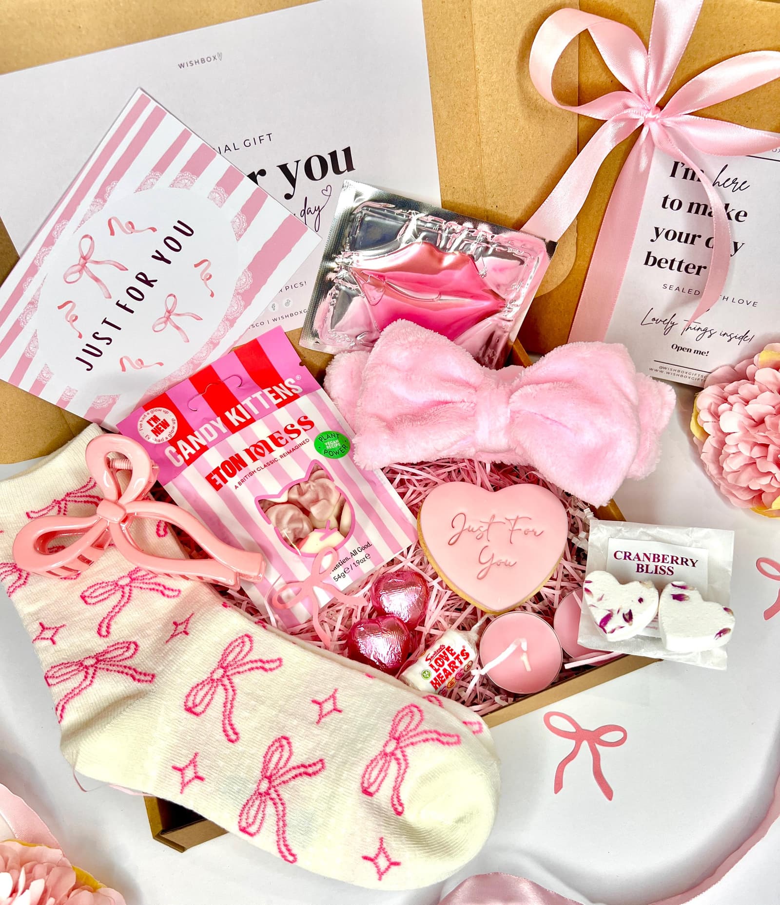 Caja de regalo rosa de autocuidado