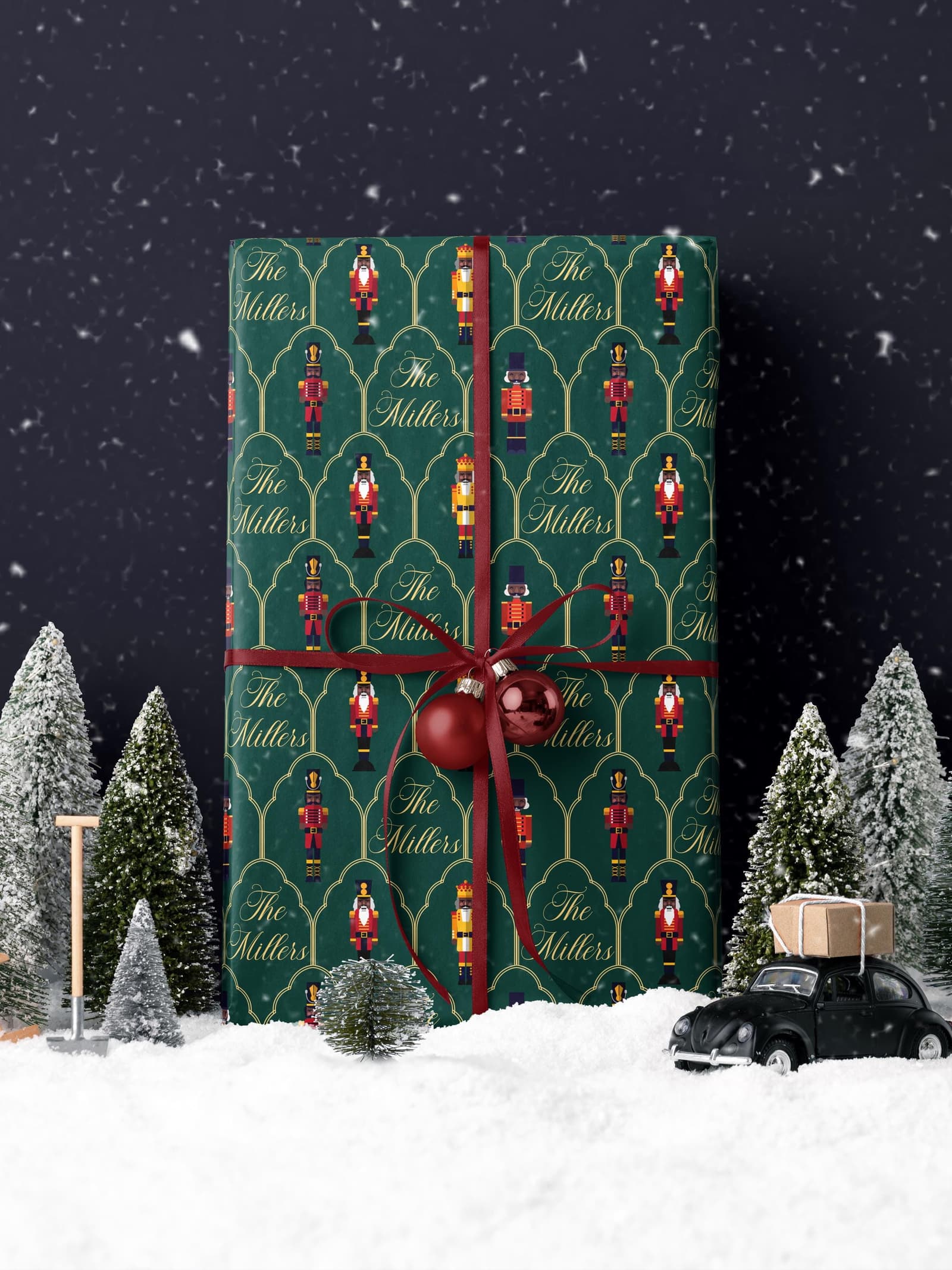 Papel de regalo con cascanueces afroamericanos personalizados, foto 7