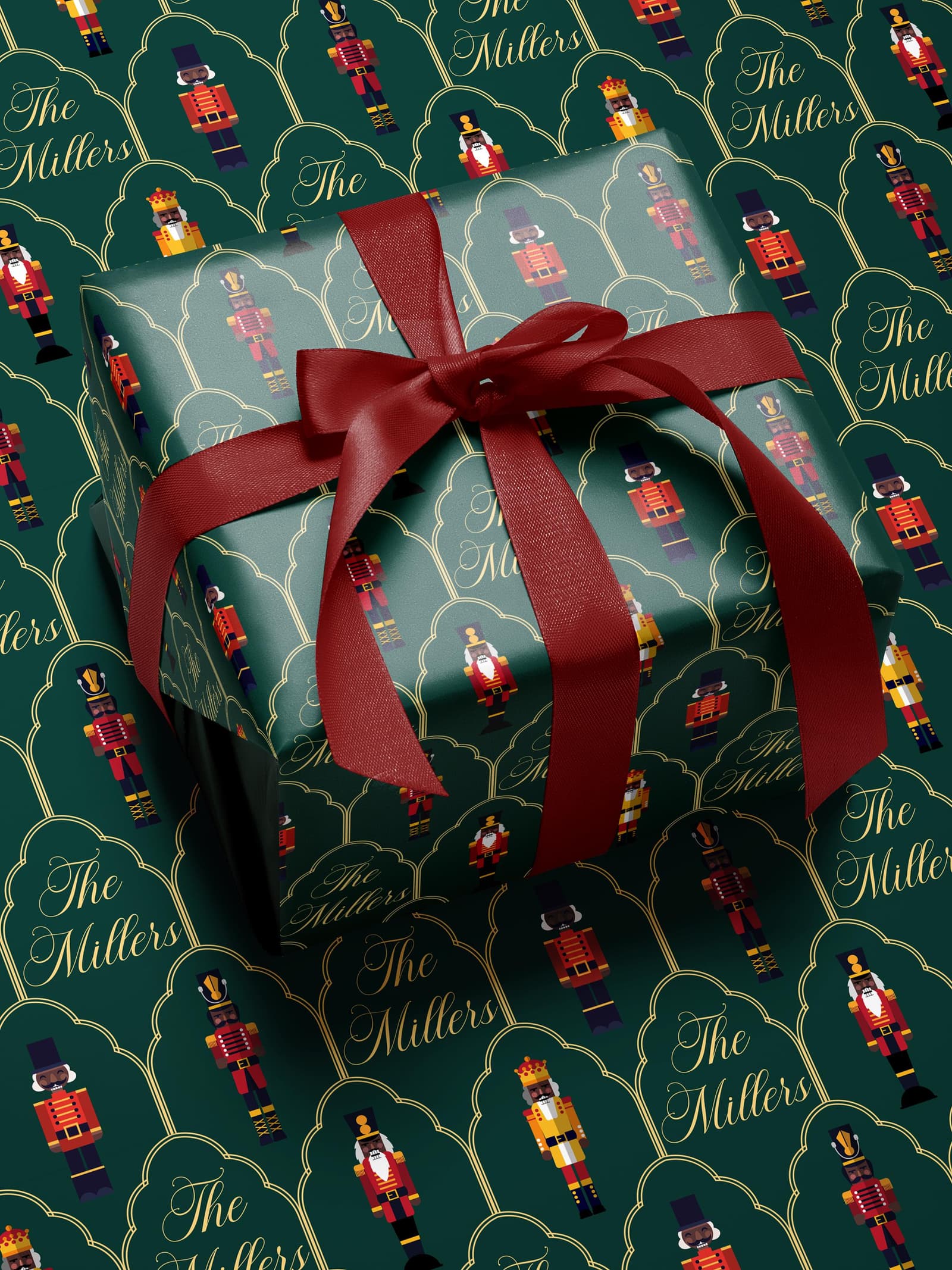 Papel de regalo con cascanueces afroamericanos personalizados, foto 3