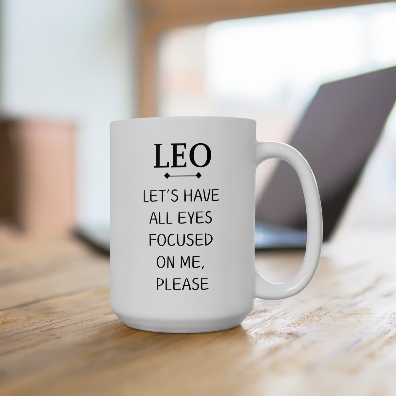 Taza de cerámica del signo del zodíaco Leo, foto 7