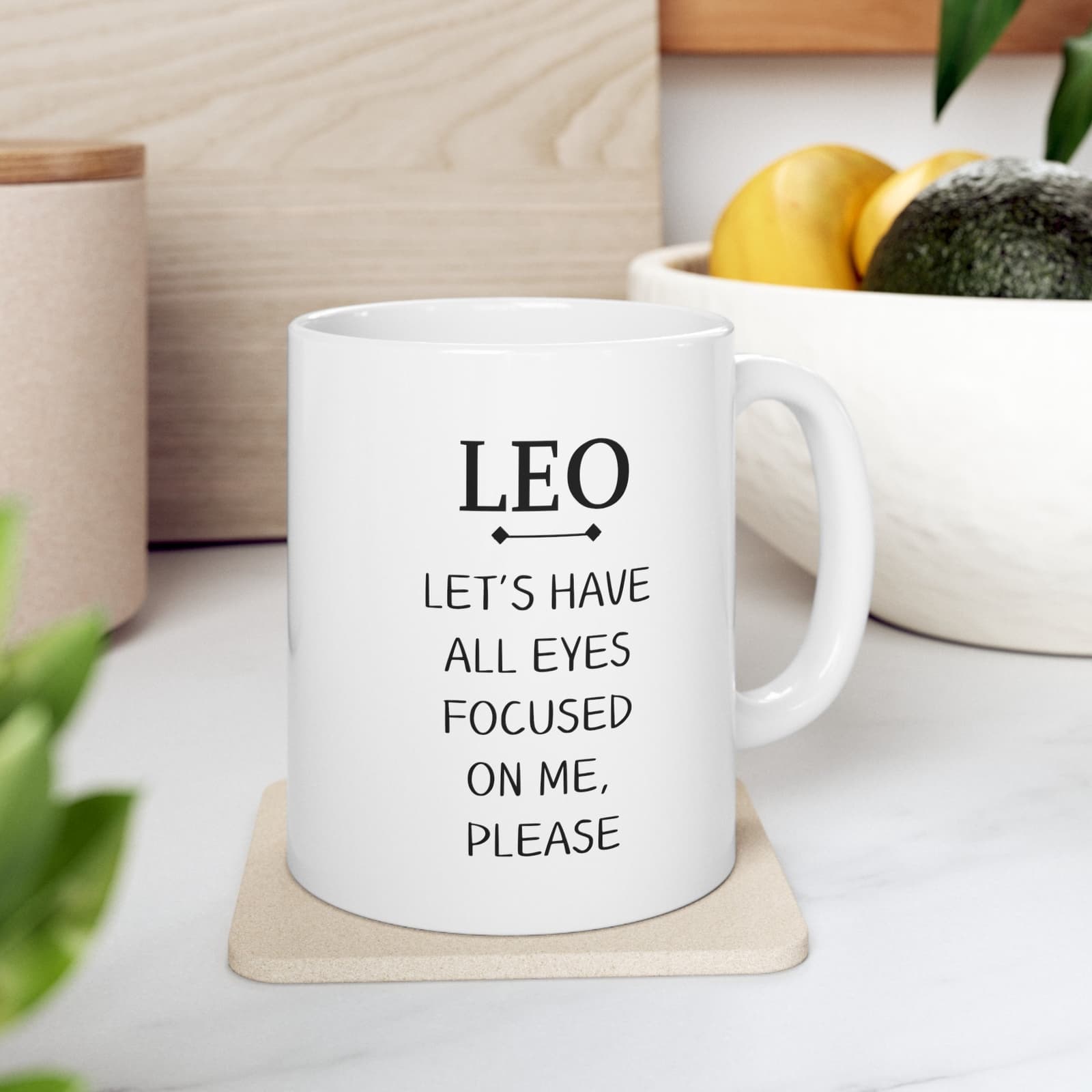 Taza de cerámica del signo del zodíaco Leo, foto 5