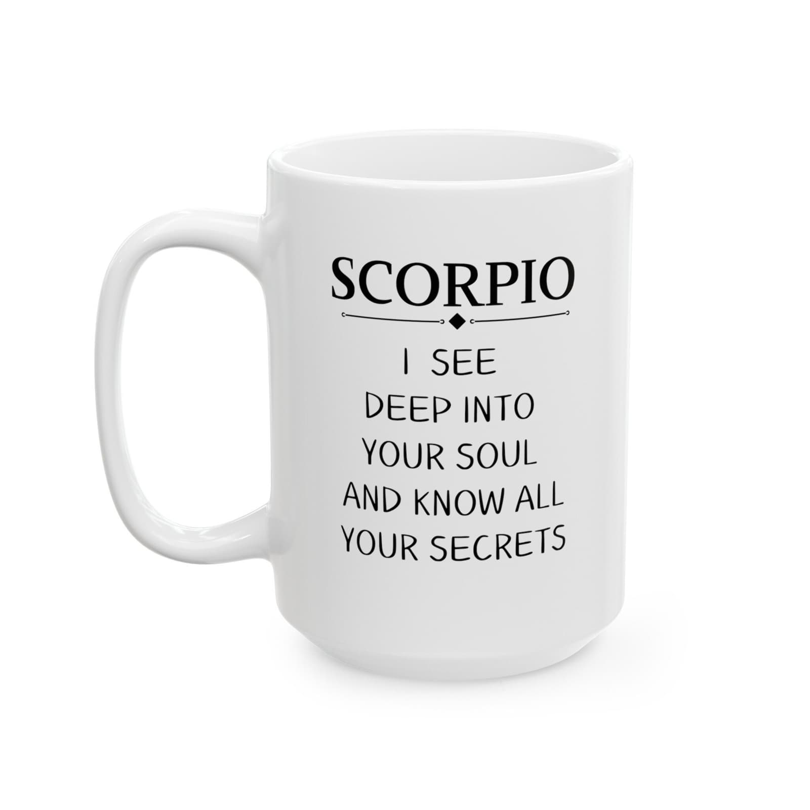 Taza de cerámica con diseño del signo Escorpio, foto 2