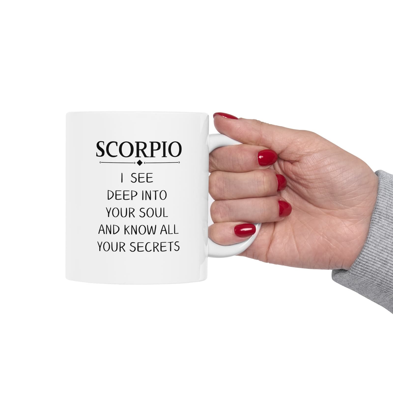 Taza de cerámica con diseño del signo Escorpio, foto 9